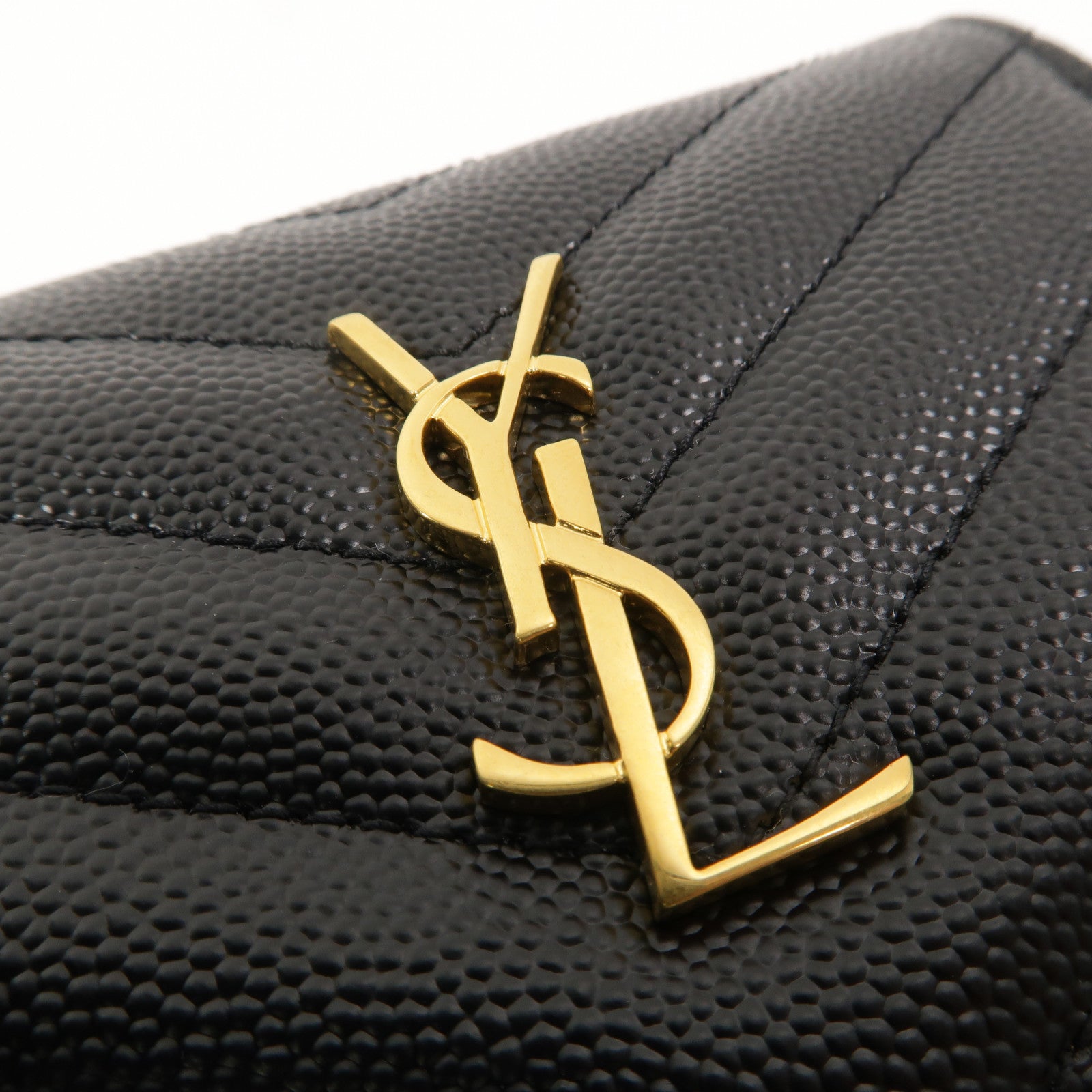 SAINT LAURENT 牛皮皮革Cassandre Matelasse Flap Card Case錢包