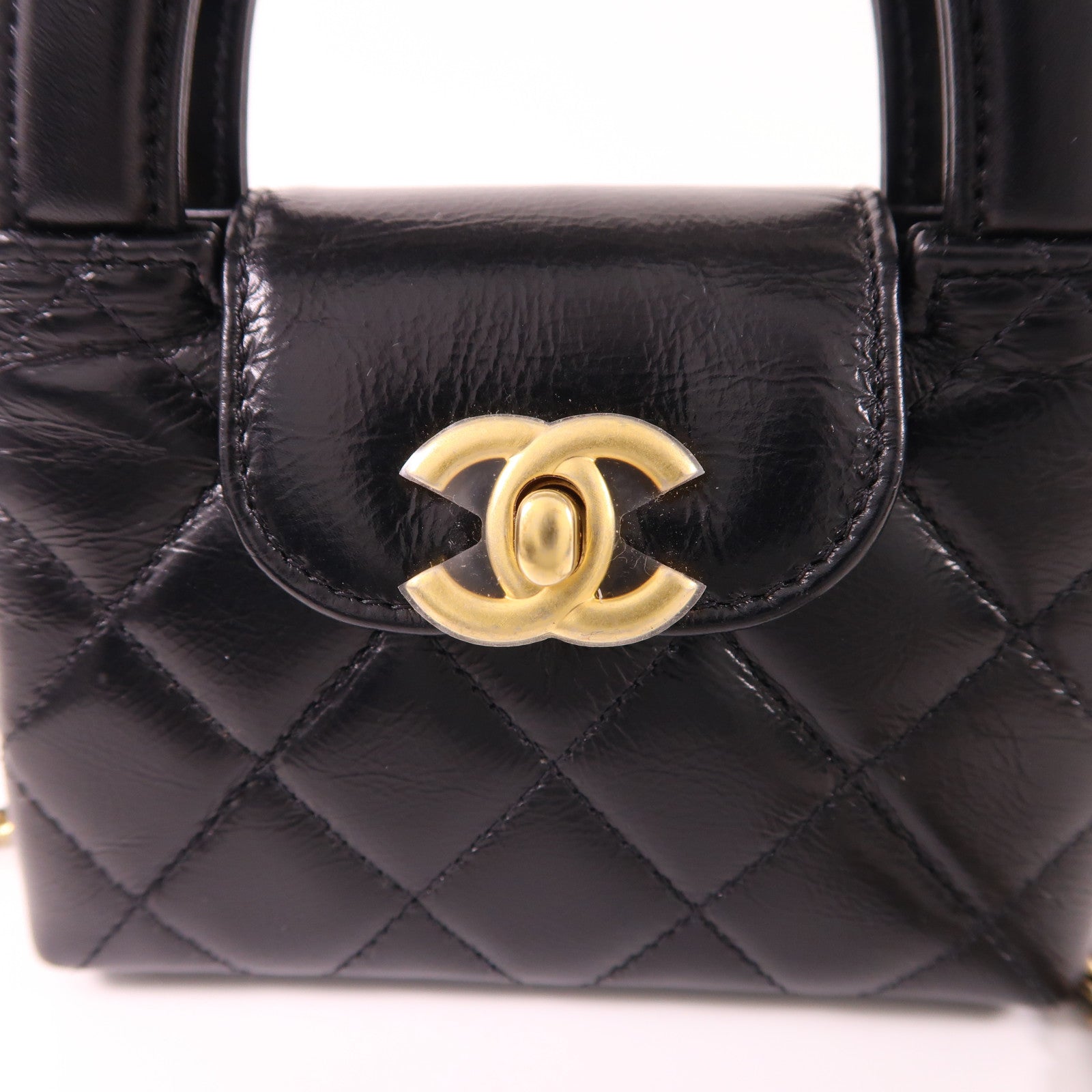 CHANEL【激減優惠】 牛皮皮革Kelly Nano金扣手挽肩背兩用袋