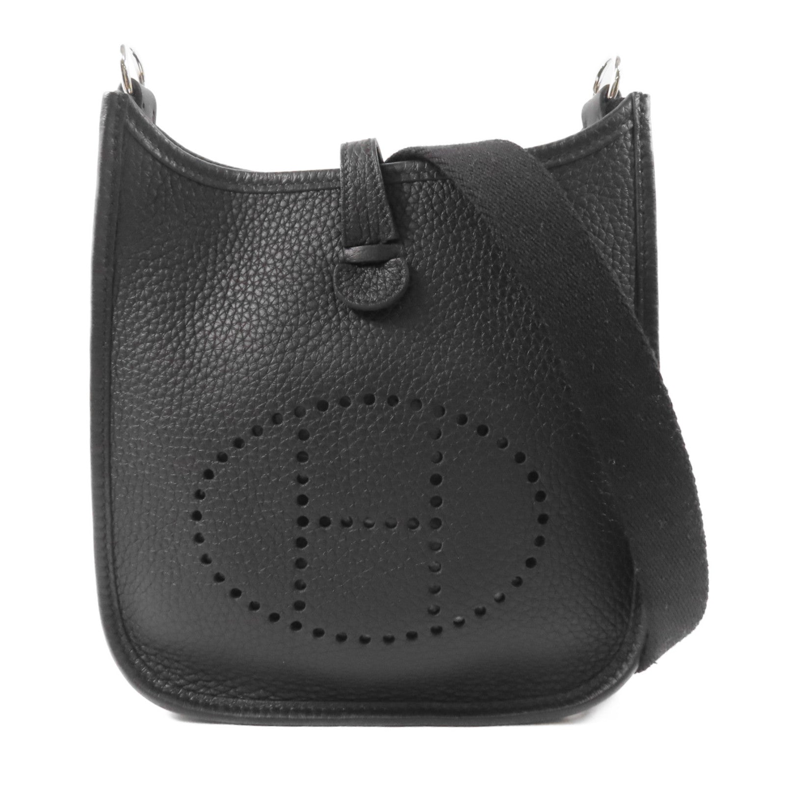 HERMES Clemence皮革Evelyne TPM銀扣肩背袋