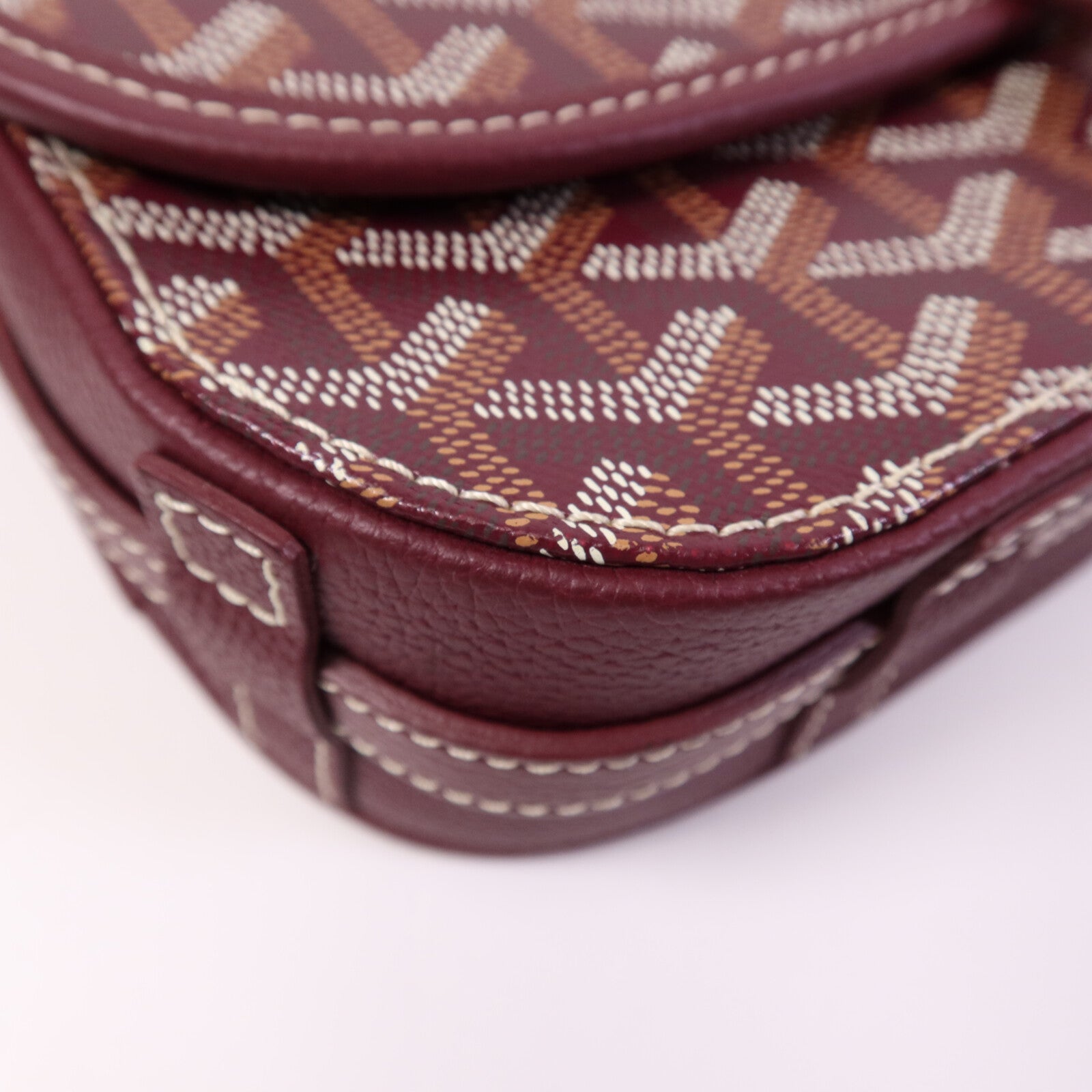 GOYARD 塗層帆布Belvedere PM銀扣肩背袋