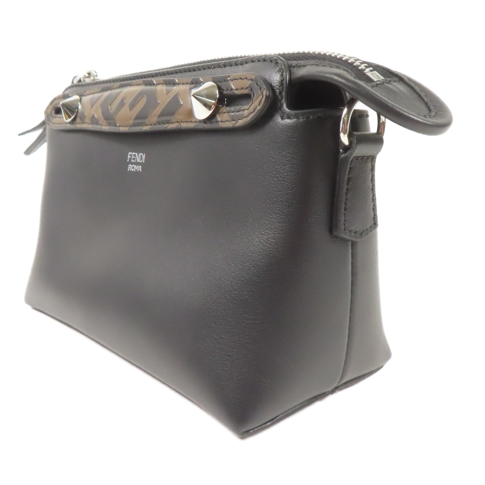 FENDI 牛皮皮革By The Way Mini銀扣肩背袋