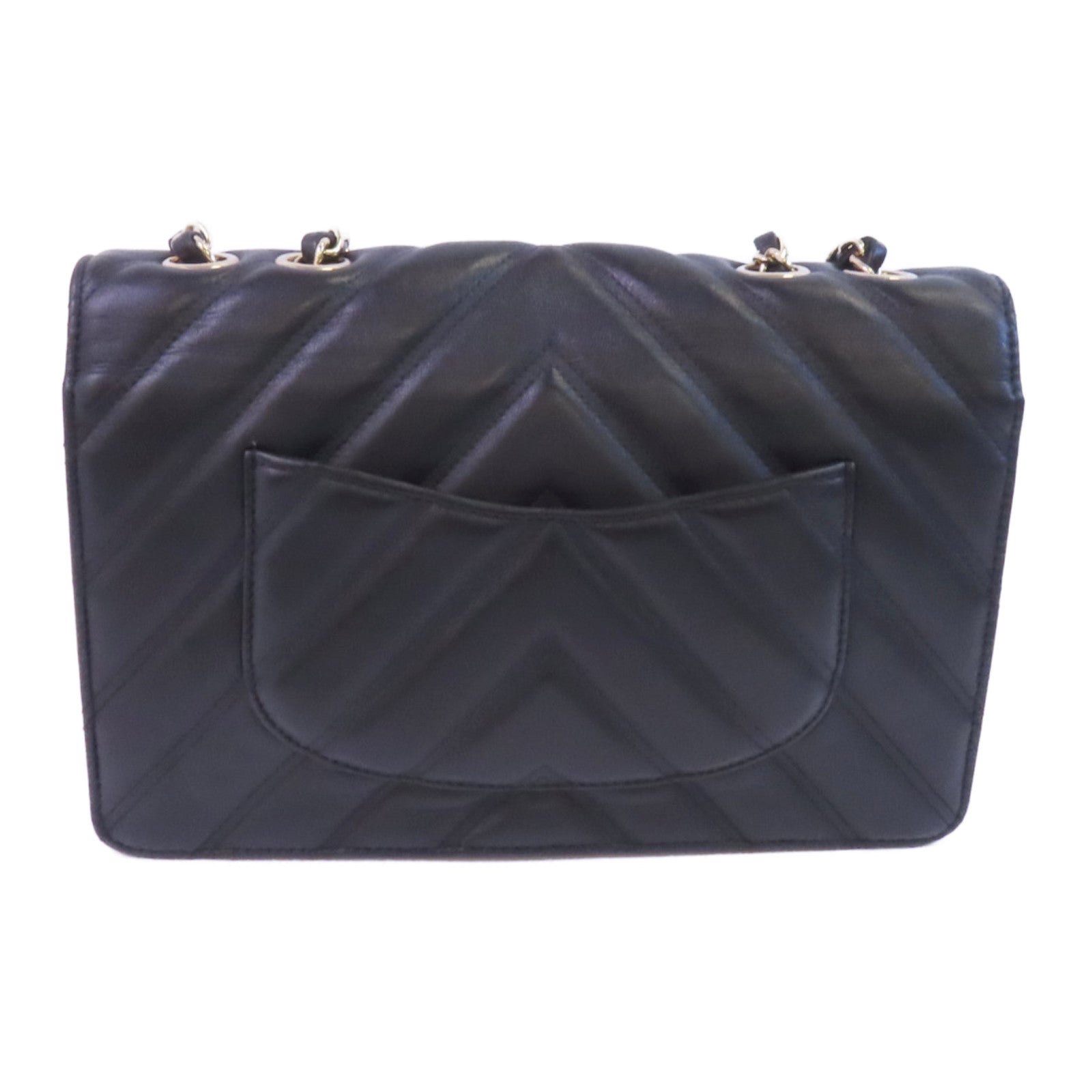 CHANEL 牛皮皮革Chain Shoulder金扣鏈帶肩背袋