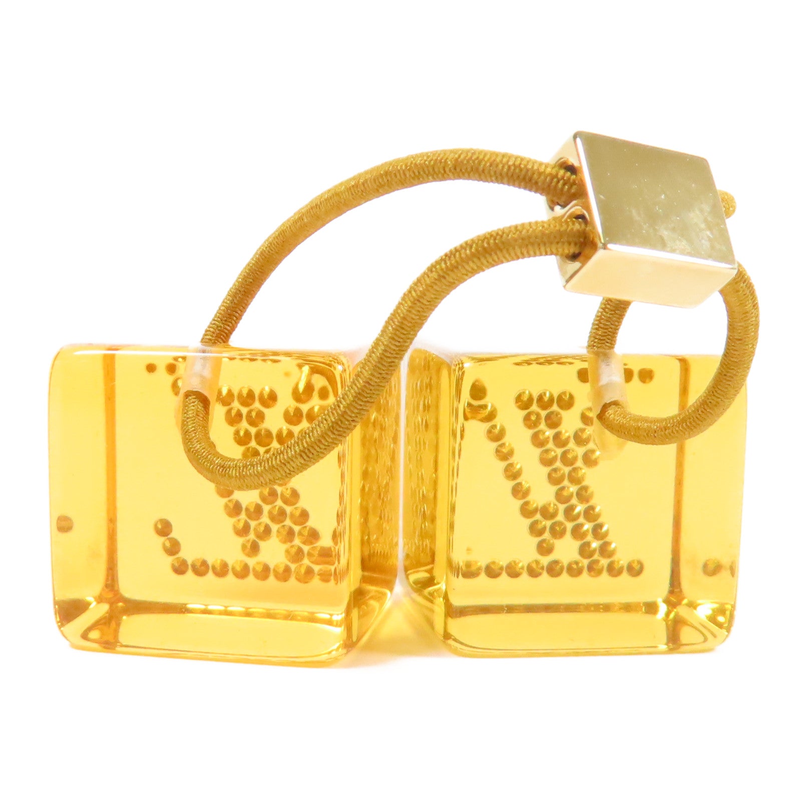 LOUIS VUITTON PVC Hair Cube金扣髮圈