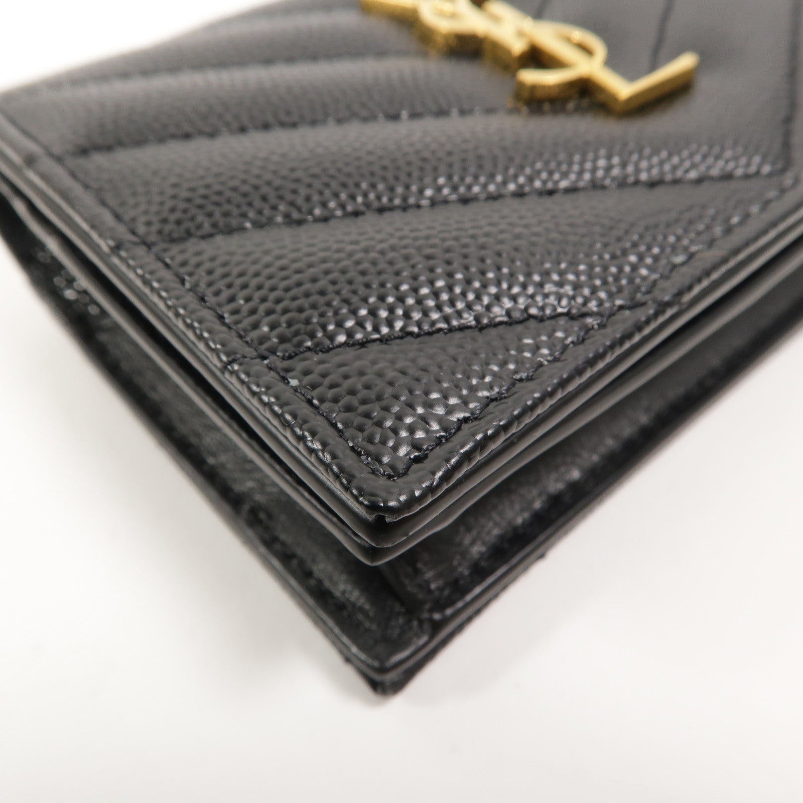 SAINT LAURENT 牛皮皮革Cassandre Matelasse Flap Card Case錢包