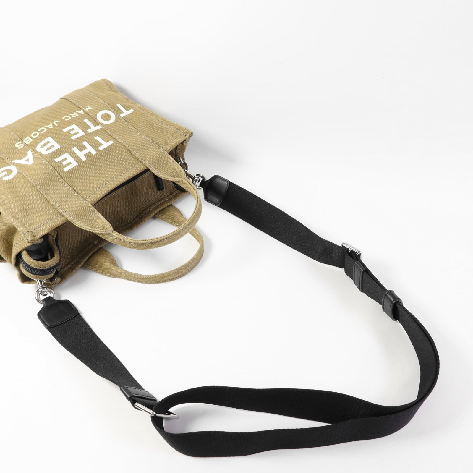 MARC JACOBS 帆布2 Way Shoulder Bag銀扣手挽肩背兩用袋