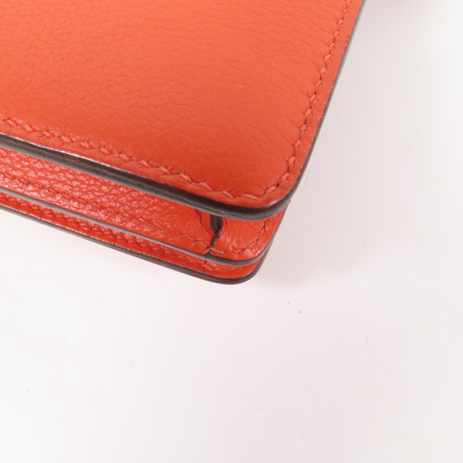 HERMES 【激減優惠】Evercolor皮革Roulis Mini金扣肩背袋Red
