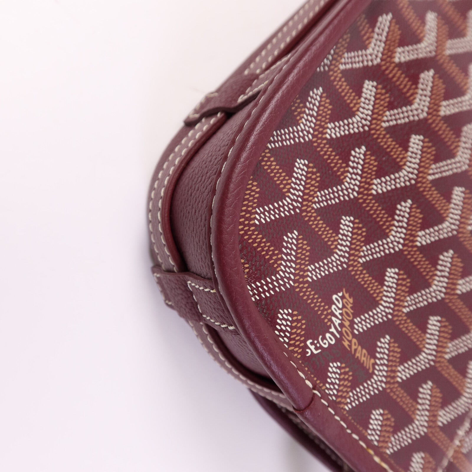 GOYARD 塗層帆布Belvedere PM銀扣肩背袋