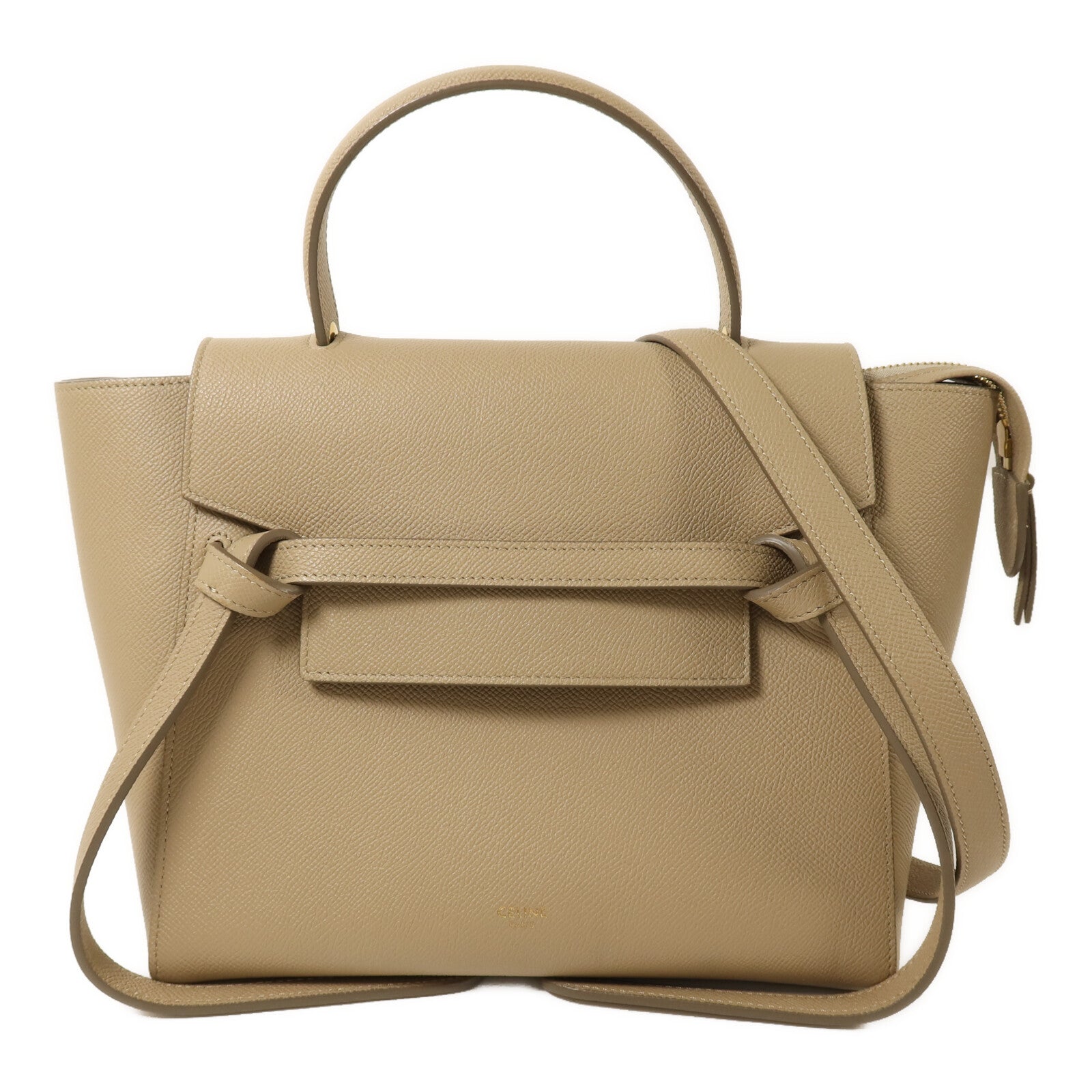 CELINE 牛皮皮革Micro Belt Bag金扣手挽肩背兩用袋