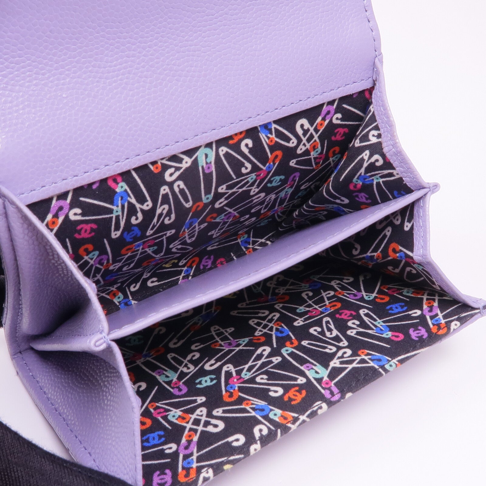 CHANEL 牛皮皮革Wallet金扣錢包