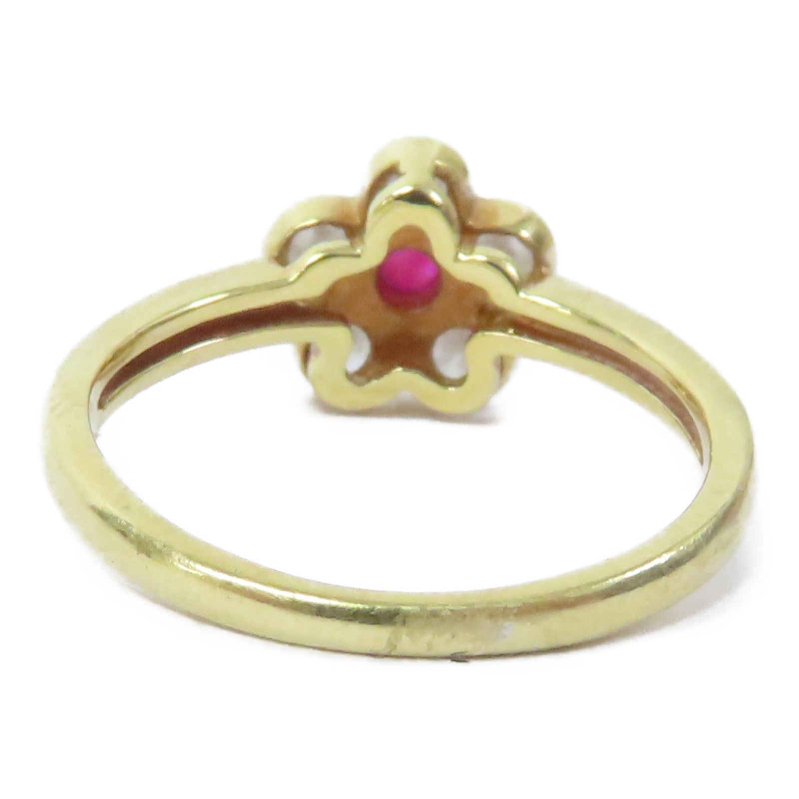 Dior 【激減優惠】18K黃金Ruby Diamond Ring戒指US#4.75