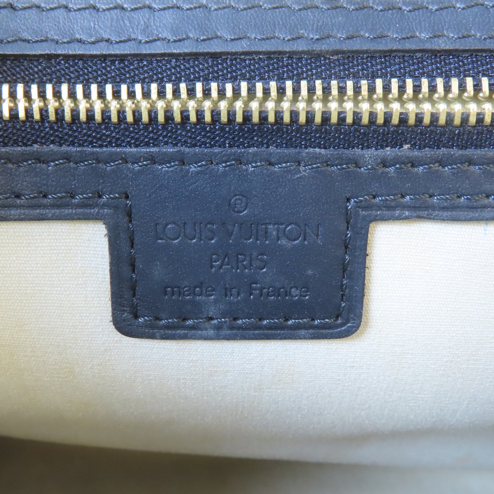 LOUIS VUITTON Monogram Mini Josephine GM金扣手挽袋淺褐色/藍色