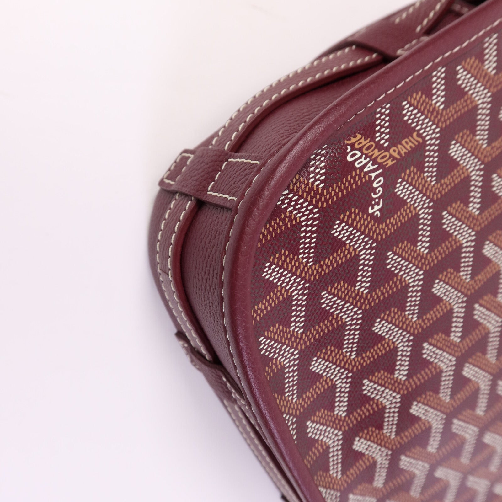 GOYARD 塗層帆布Belvedere PM銀扣肩背袋