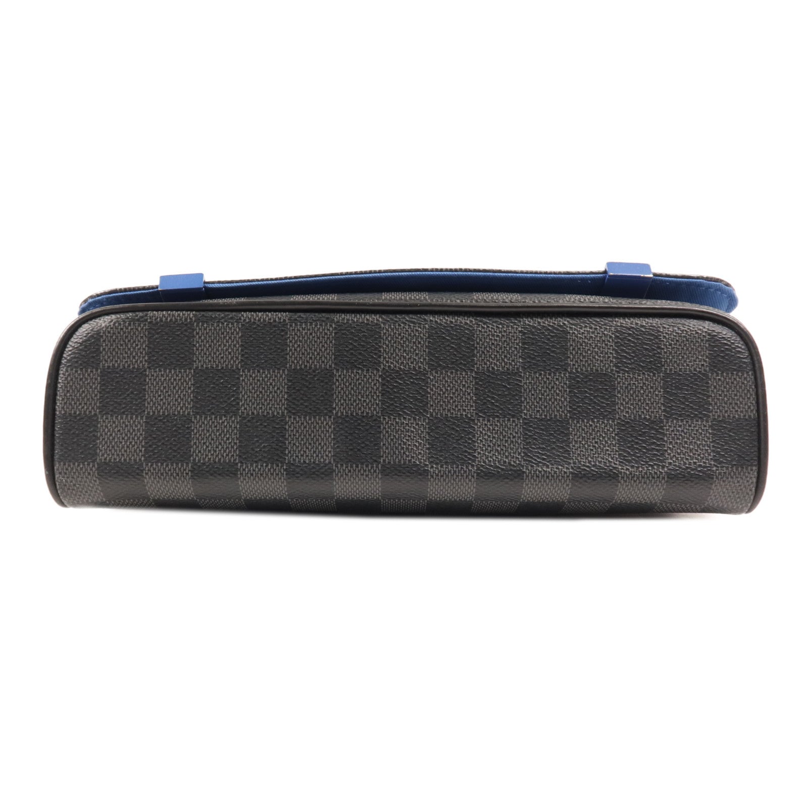 LOUIS VUITTON Damier Graphite District PM銀扣肩背袋