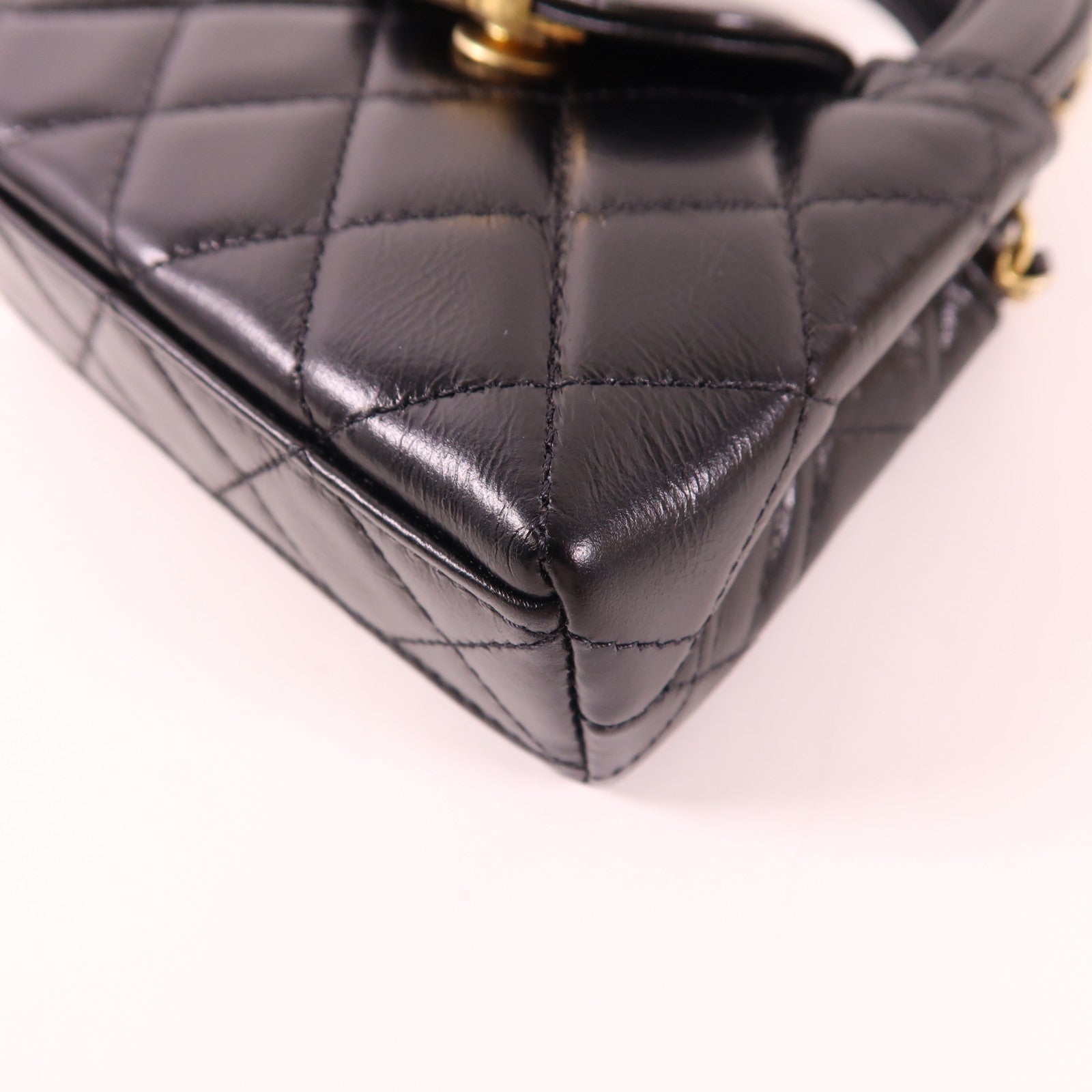 CHANEL【激減優惠】 牛皮皮革Kelly Nano金扣手挽肩背兩用袋