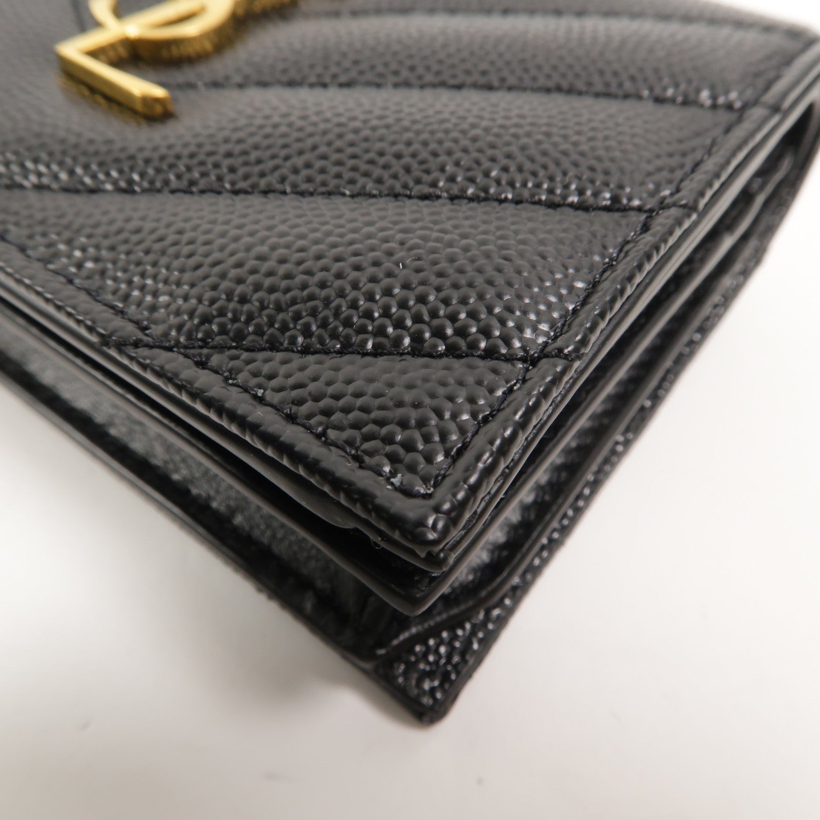 SAINT LAURENT 牛皮皮革Cassandre Matelasse Flap Card Case錢包