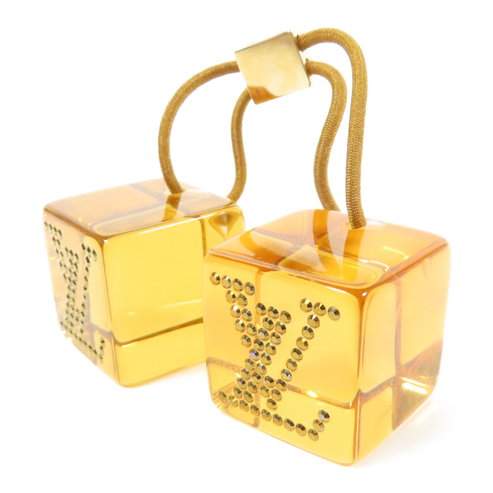LOUIS VUITTON PVC Hair Cube金扣髮圈