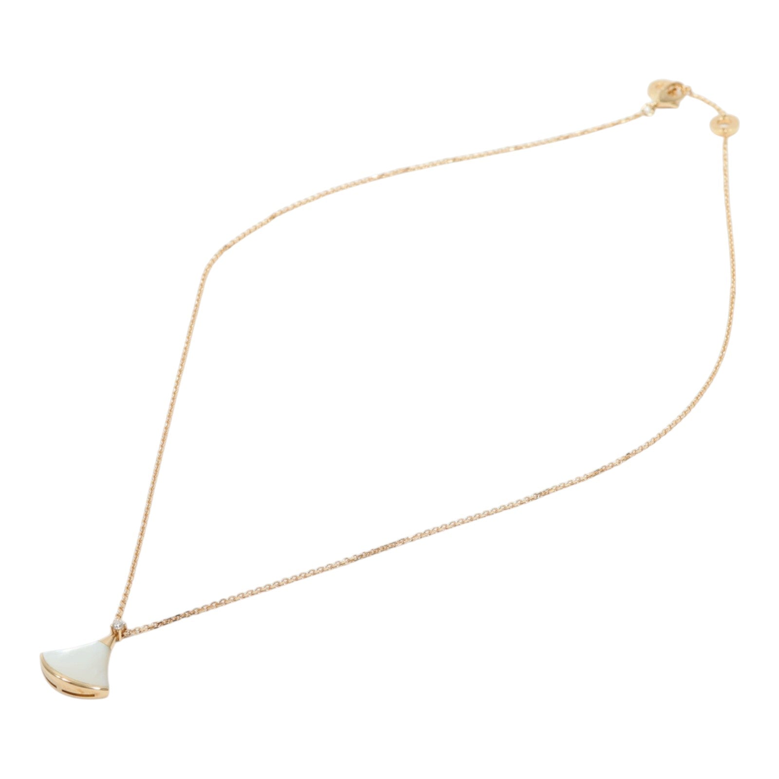 BVLGARI 18K玫瑰金Divas Dream Necklace珍珠母貝/鑽石項鍊