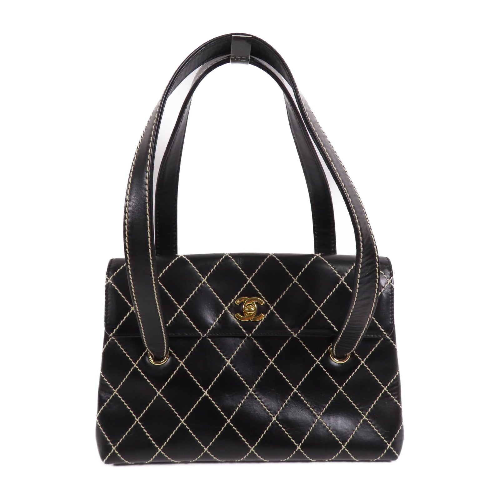 CHANEL 牛皮皮革Shoulder Bag金扣肩背袋