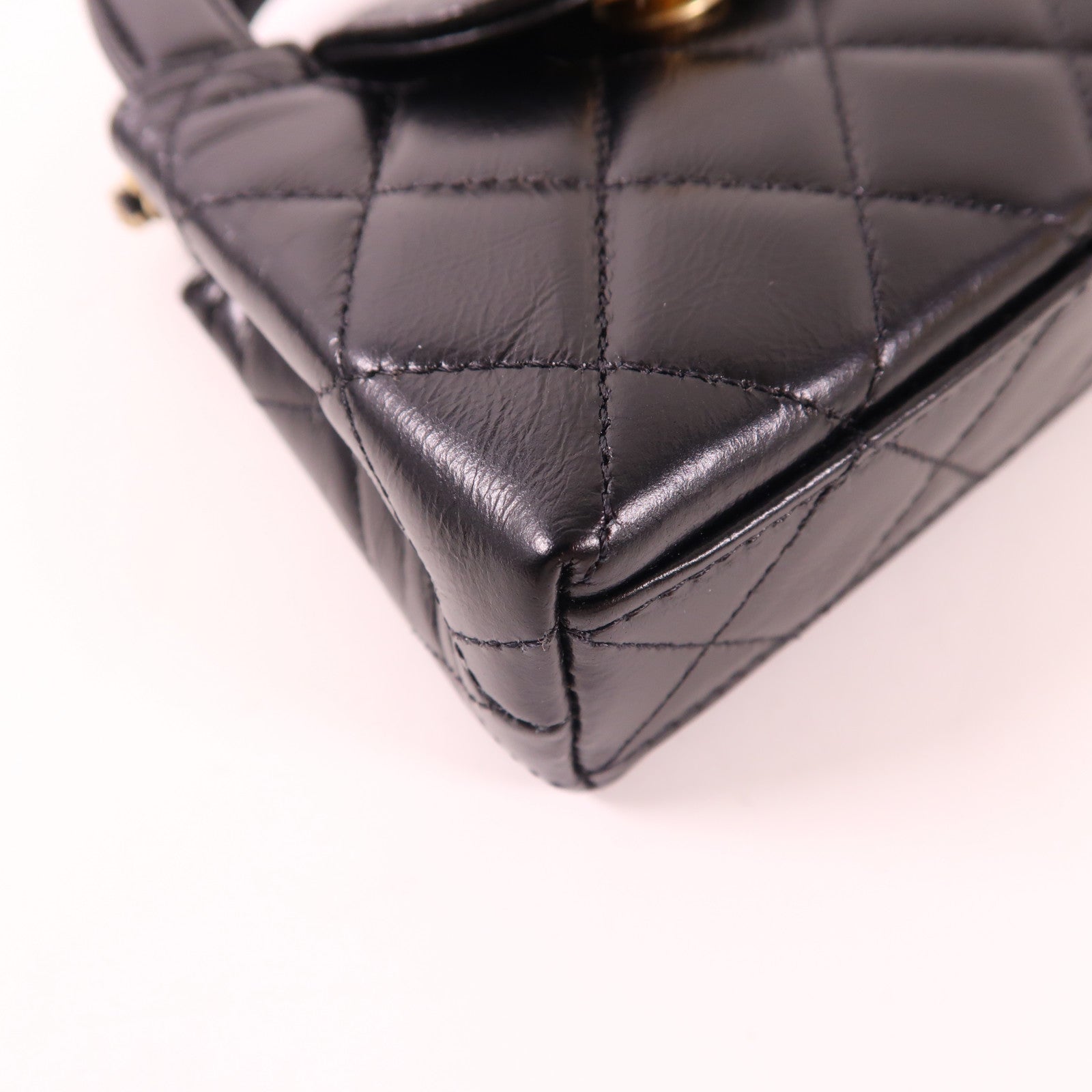 CHANEL【激減優惠】 牛皮皮革Kelly Nano金扣手挽肩背兩用袋