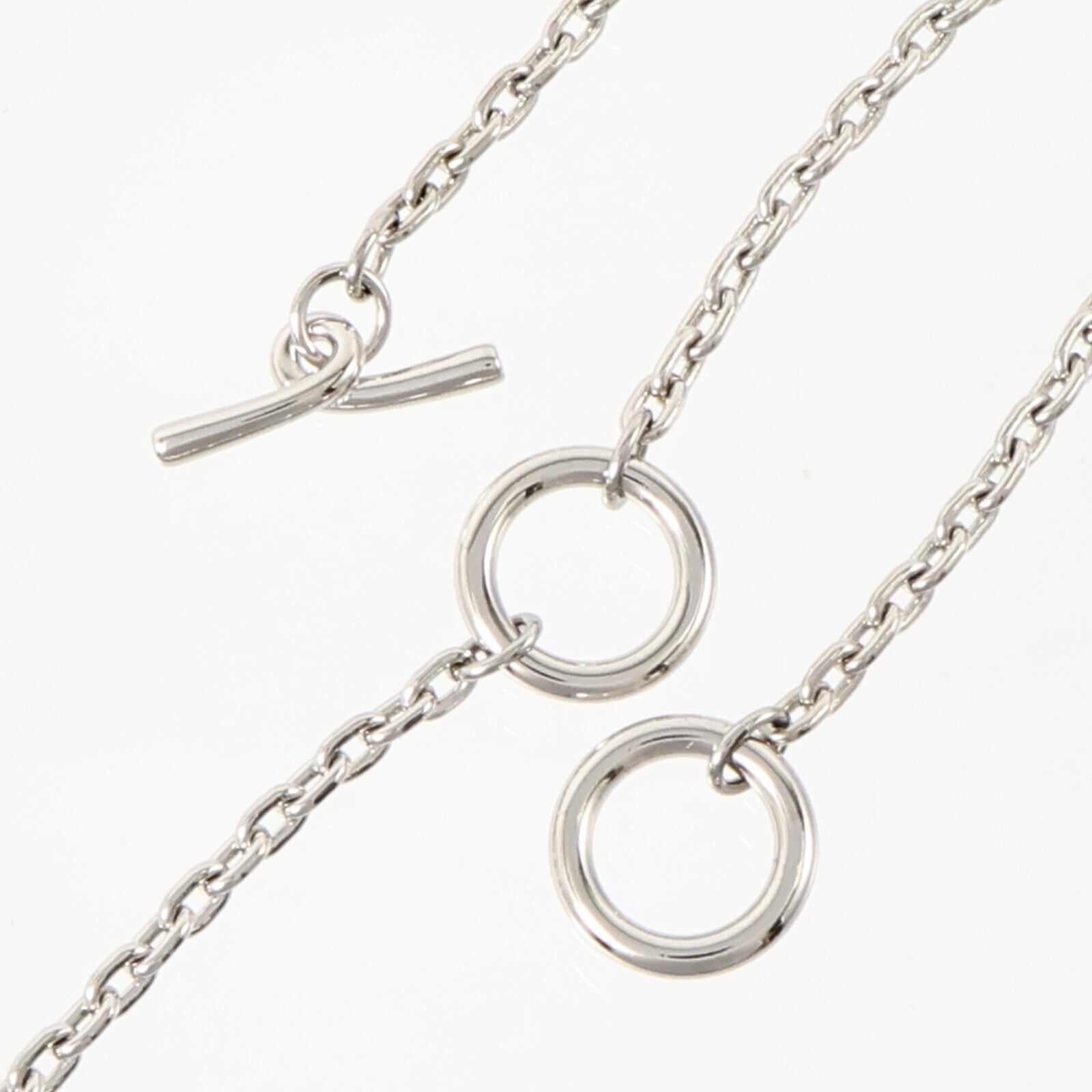 HERMES Vulcanium皮革/金屬Chaine d'Ancre Vulcanium Necklace項鏈Brun
