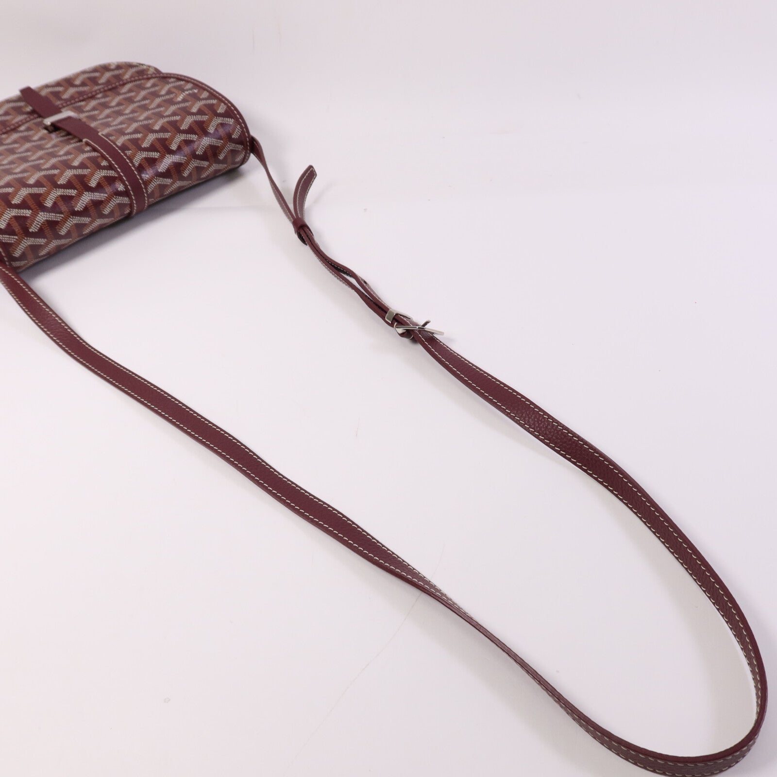 GOYARD 塗層帆布Belvedere PM銀扣肩背袋