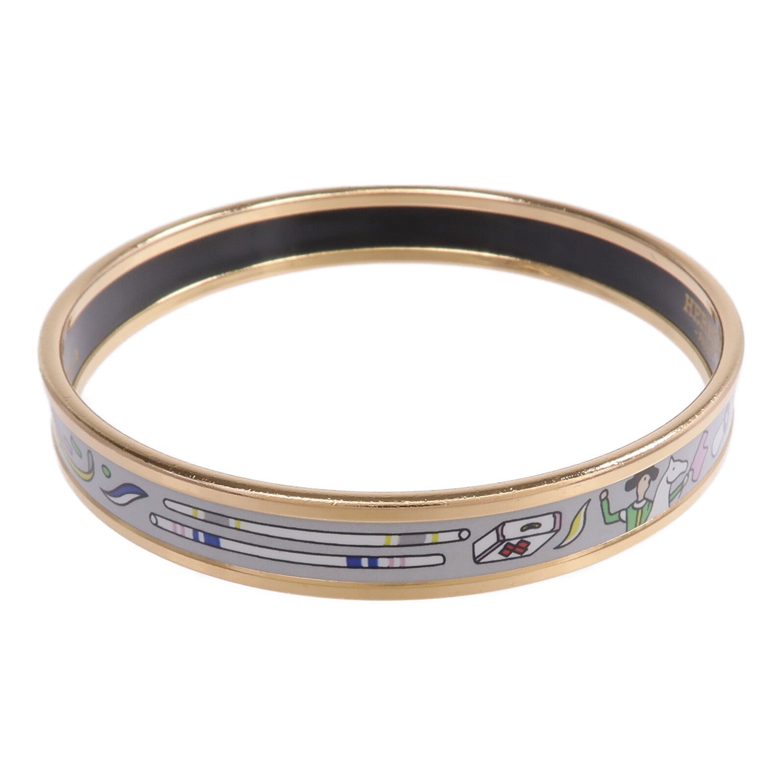 HERMES 金屬/琺瑯L'Epopee d'Hermes Bangle手鐲