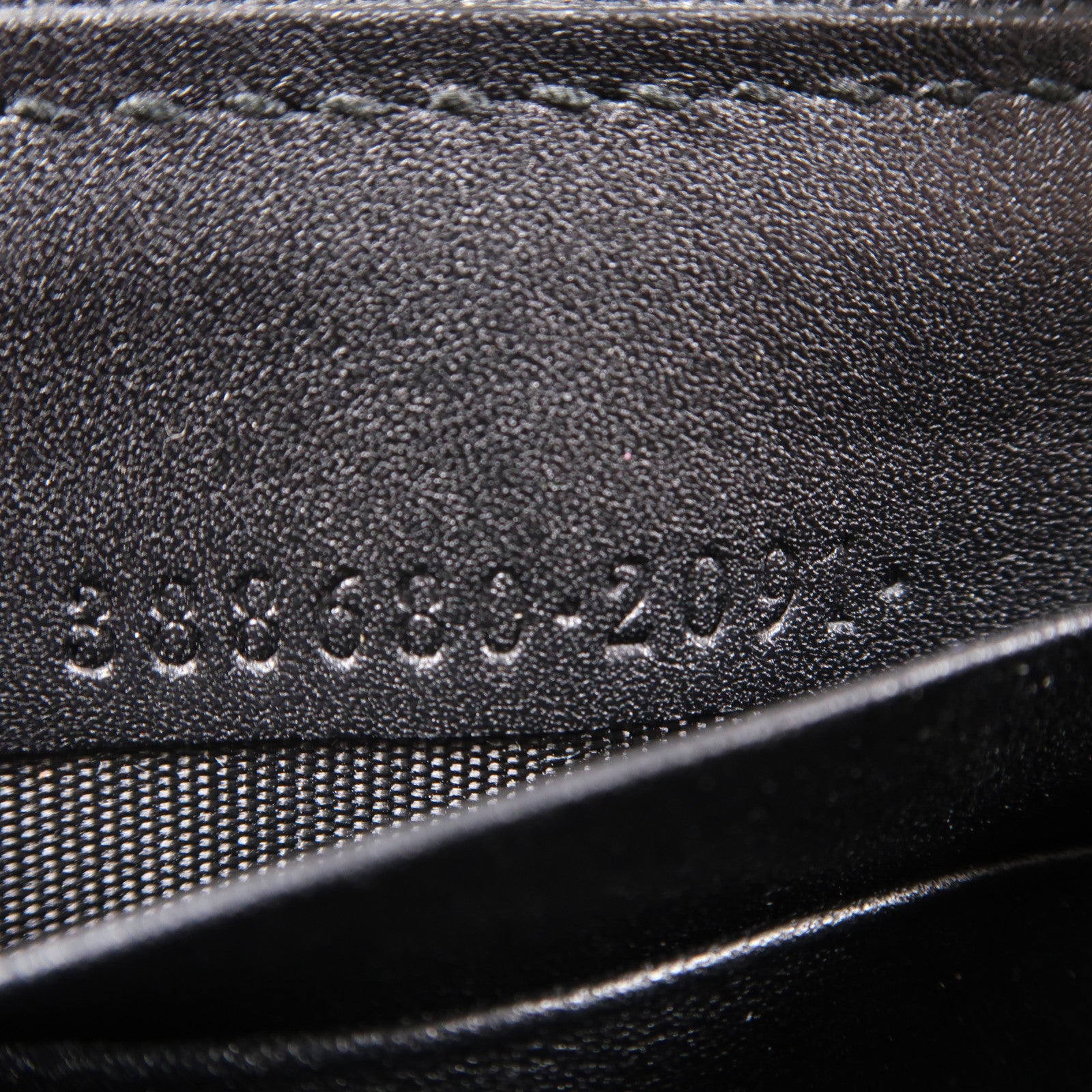 GUCCI 牛皮皮革Guccissima Round Long WalletL形拉鍊長錢包黑色