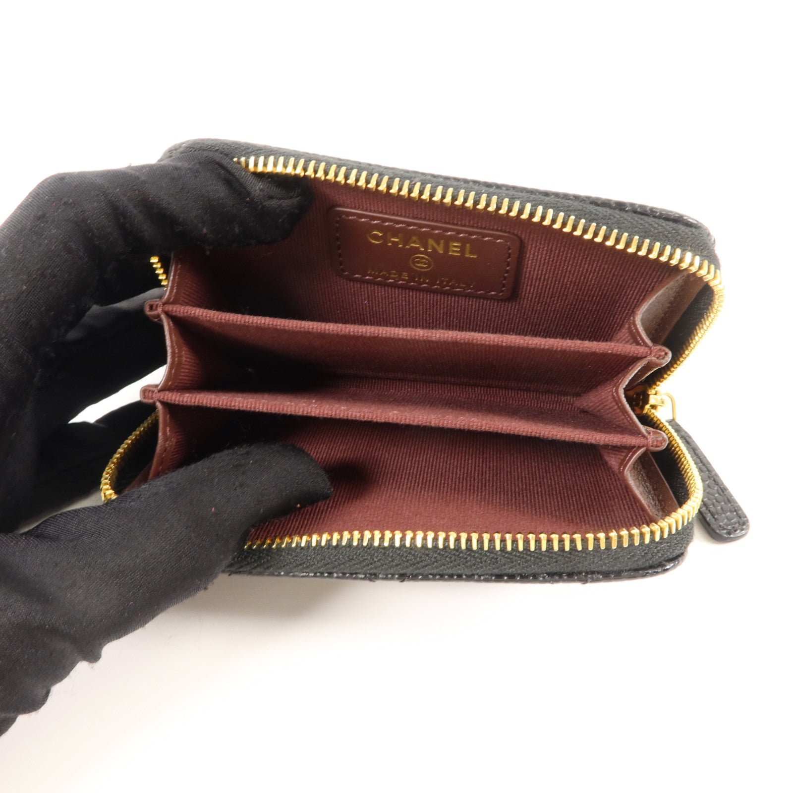 CHANEL 牛皮皮革Classic Zipped Coin Case零錢包