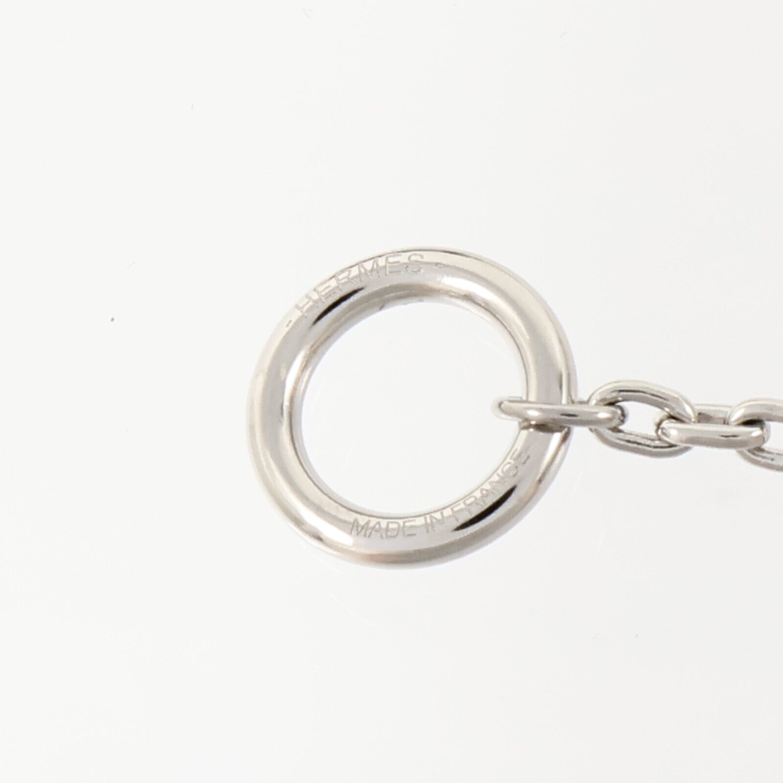 HERMES Vulcanium皮革/金屬Chaine d'Ancre Vulcanium Necklace項鏈Brun