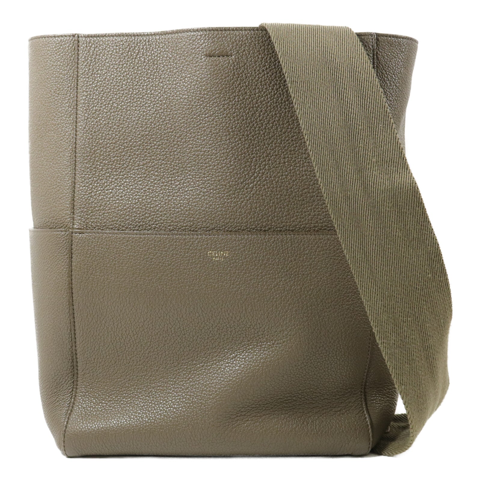 CELINE 牛皮皮革Sangle Bucket Large手挽袋