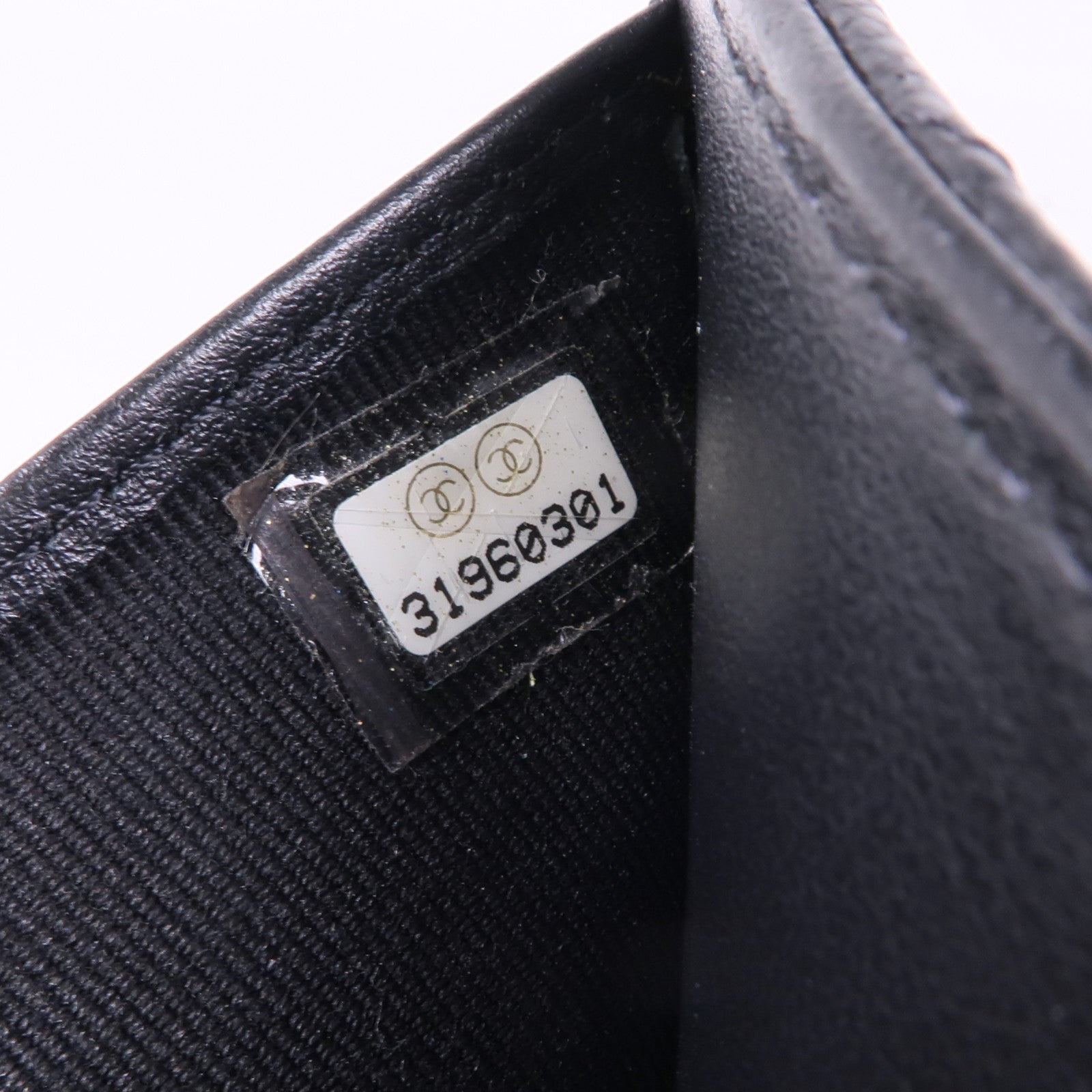CHANEL 牛皮皮革Boy Wallet金扣錢包