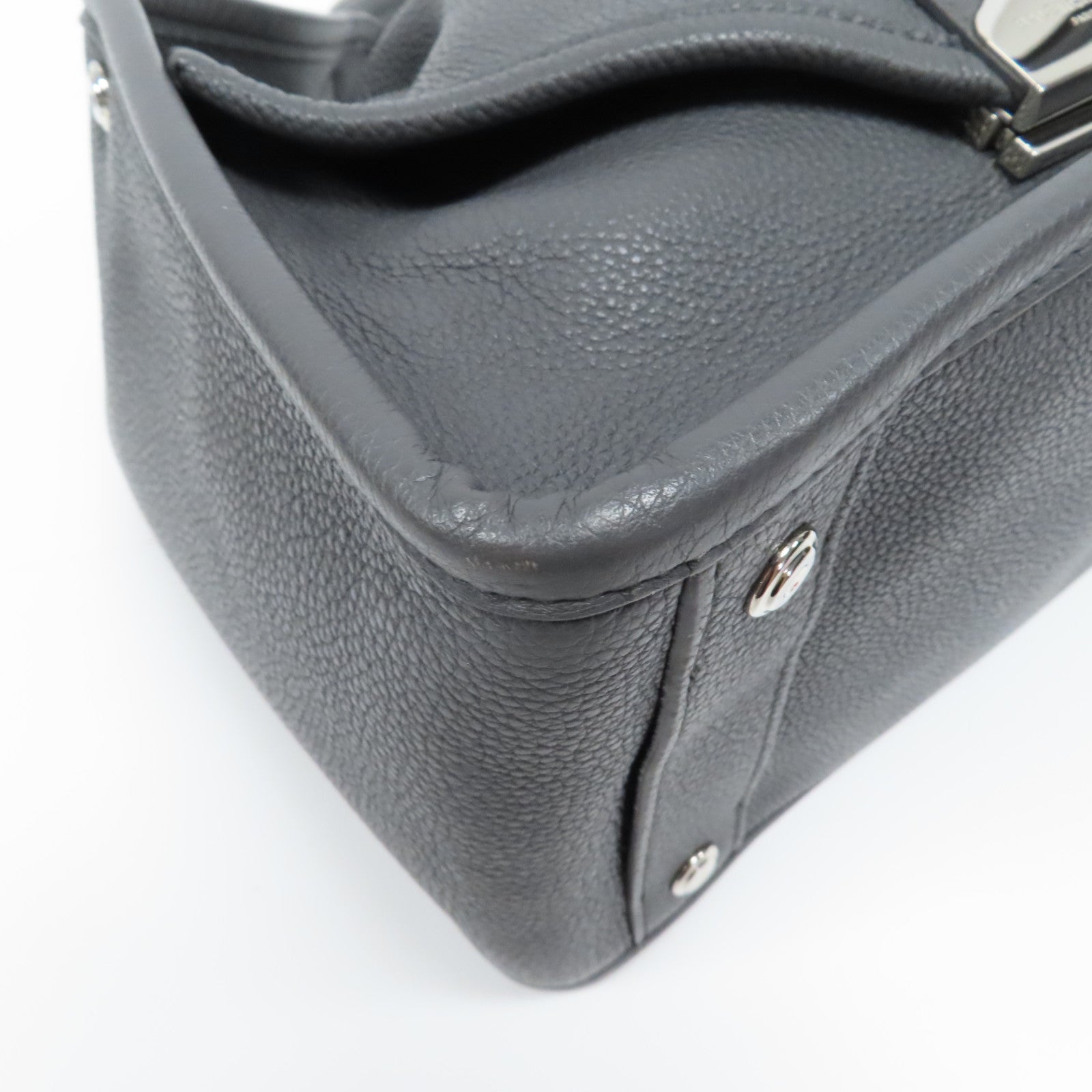 BALENCIAGA 【激減優惠】牛皮皮革2 Way Shoulder銀扣手挽肩背兩用袋灰色