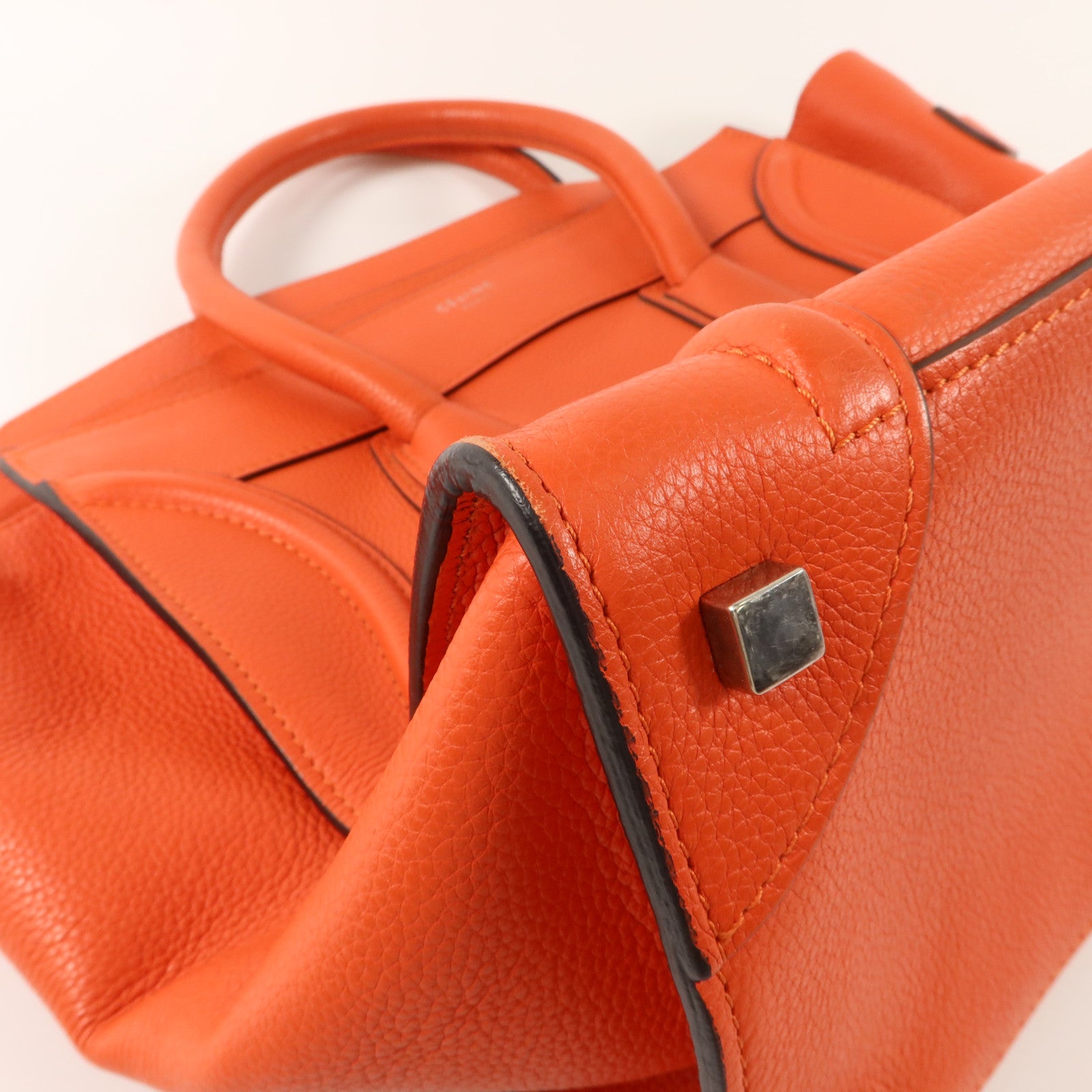 CELINE 牛皮皮革Mini Luggage手挽袋