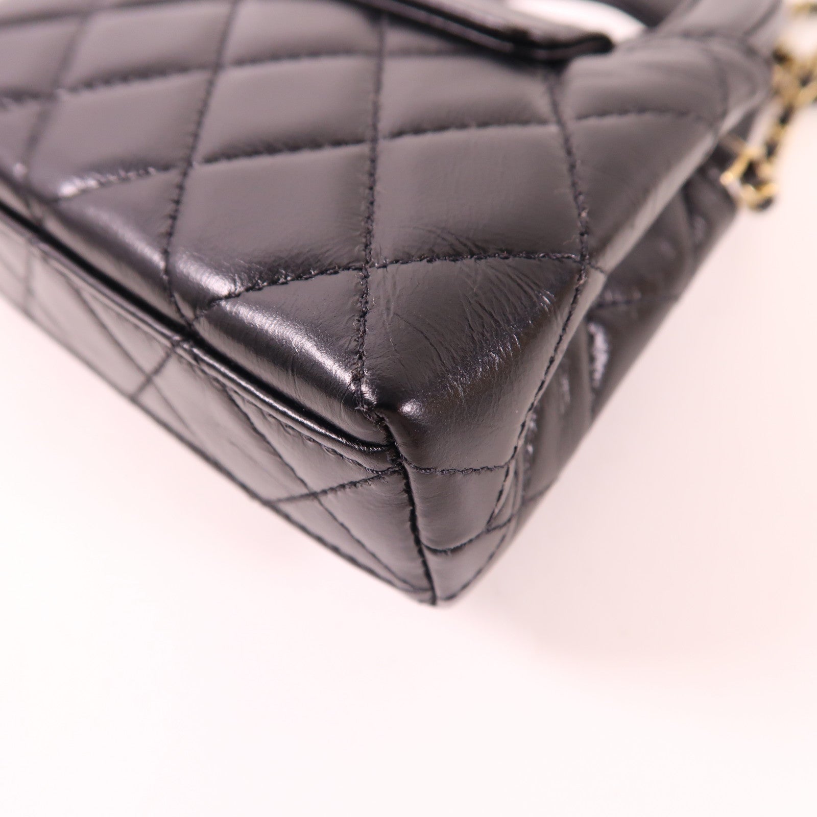 CHANEL【激減優惠】 牛皮皮革Kelly Nano金扣手挽肩背兩用袋