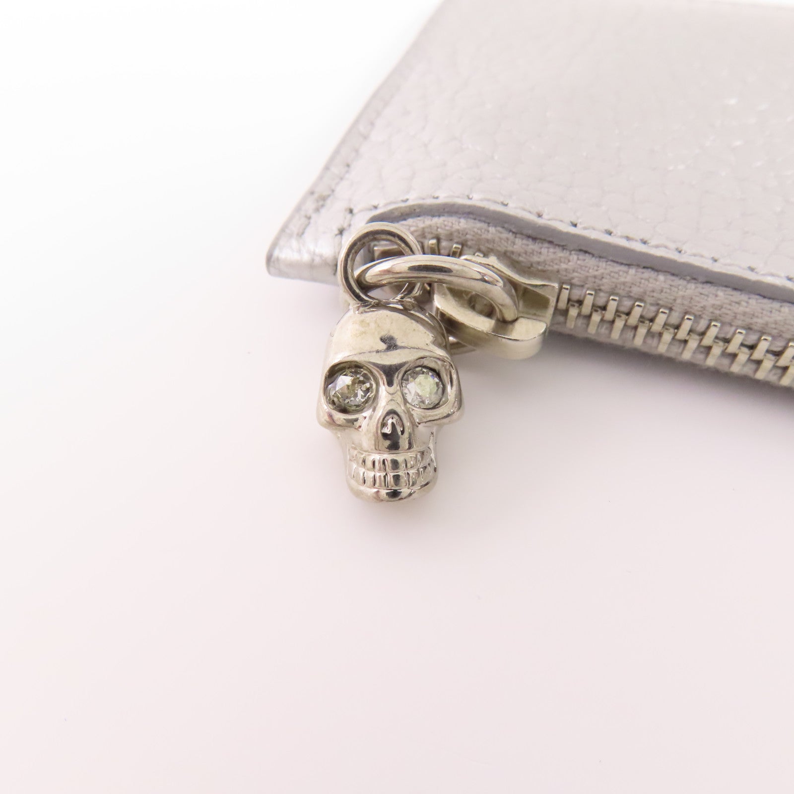 SELECTION 皮革Alexander Mcqueen Coin Case銀扣零錢包