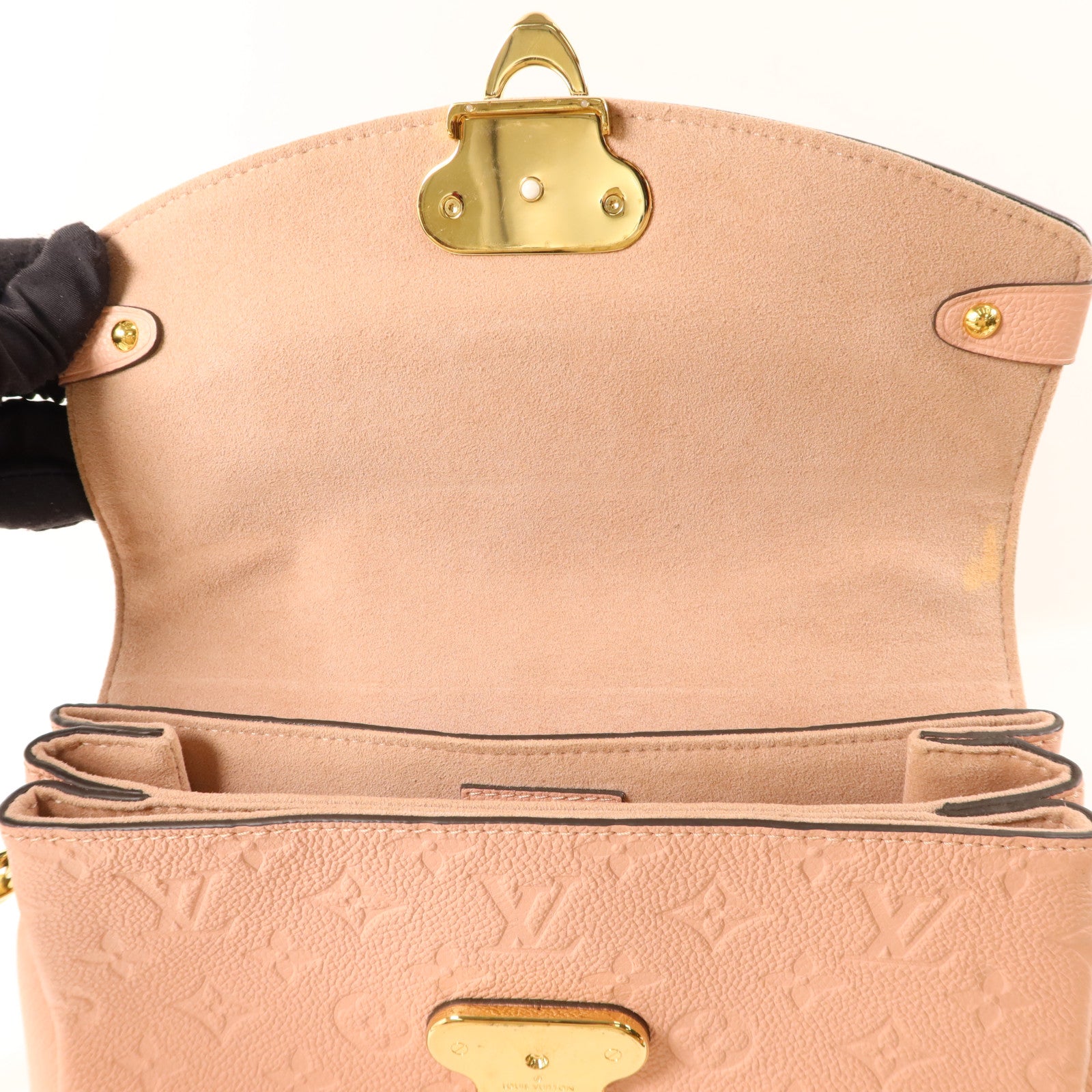 LOUIS VUITTON Monogram Empreinte Georges BB金扣手挽肩背兩用袋
