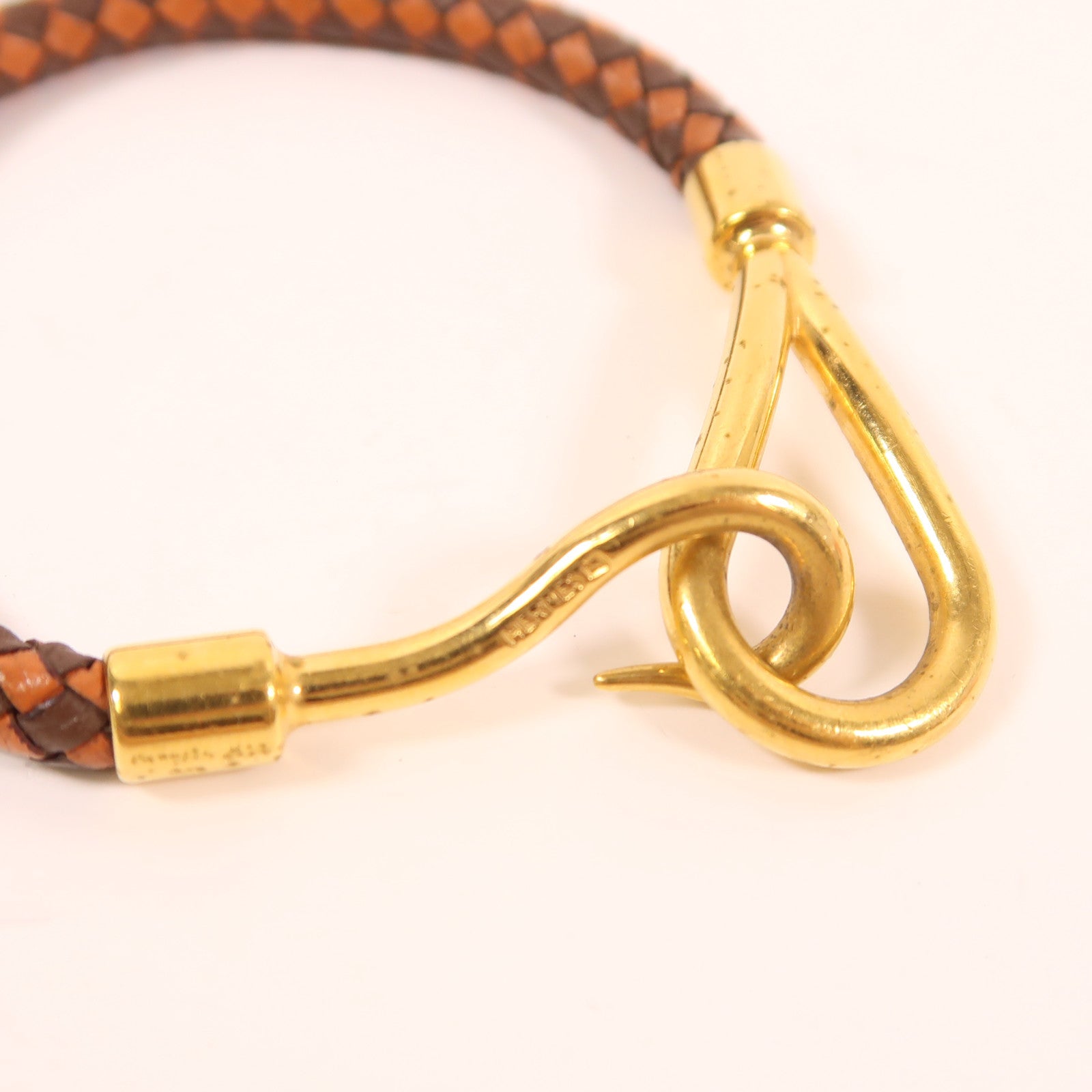 HERMES Epsom皮革Jumbo Bracelet金扣手鏈