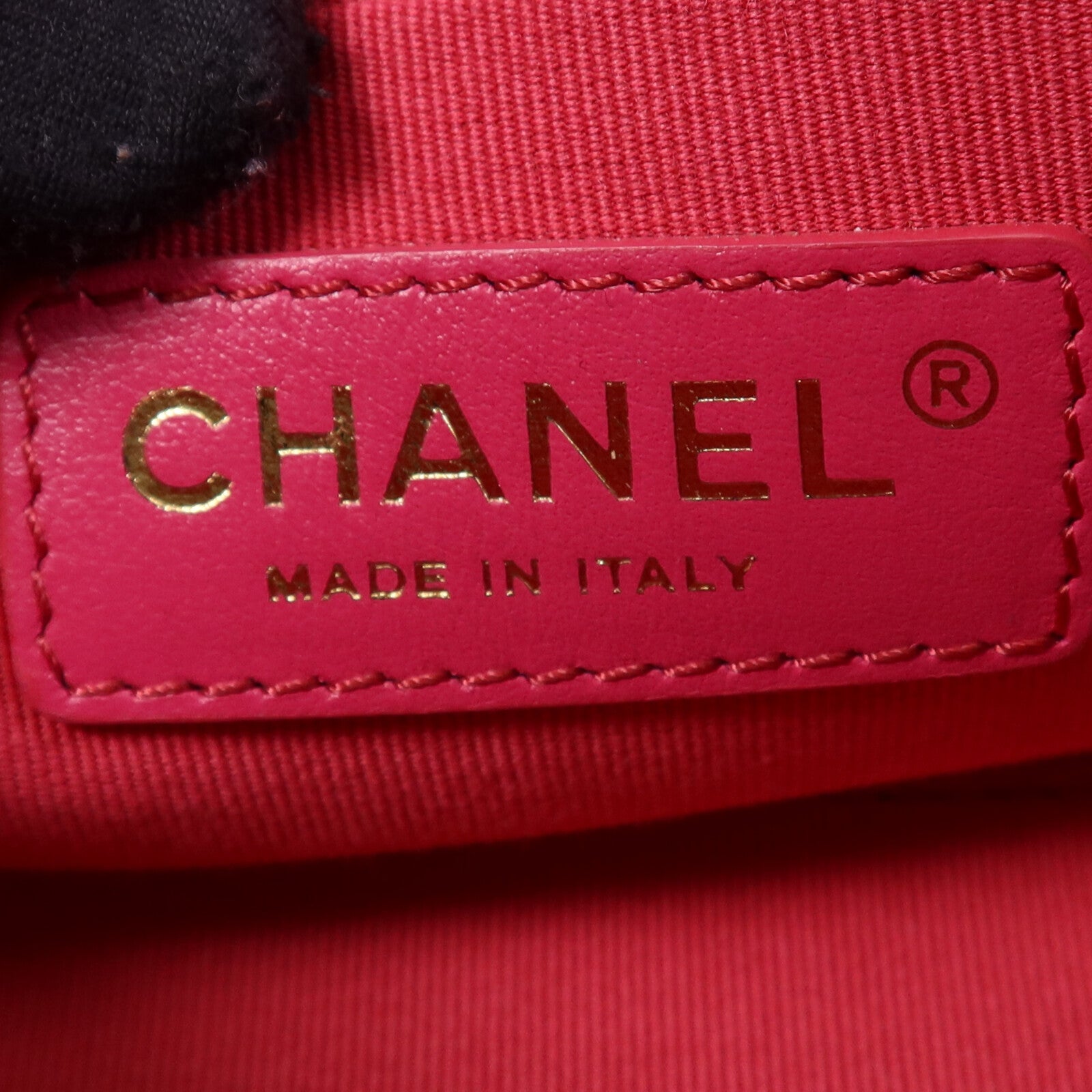 CHANEL 牛皮皮革Vanity Case金扣鏈帶手挽肩背兩用袋