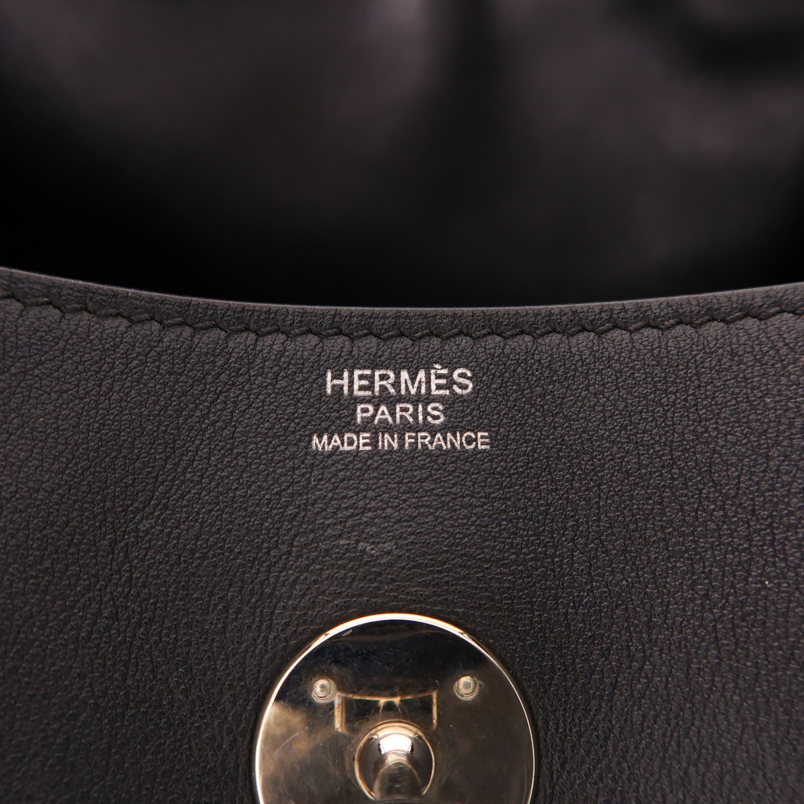 HERMES Swift皮革Lindy 30銀扣手挽肩背兩用袋8P Plomb