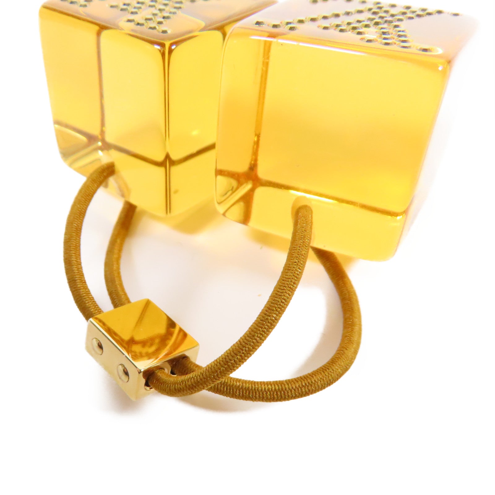 LOUIS VUITTON PVC Hair Cube金扣髮圈