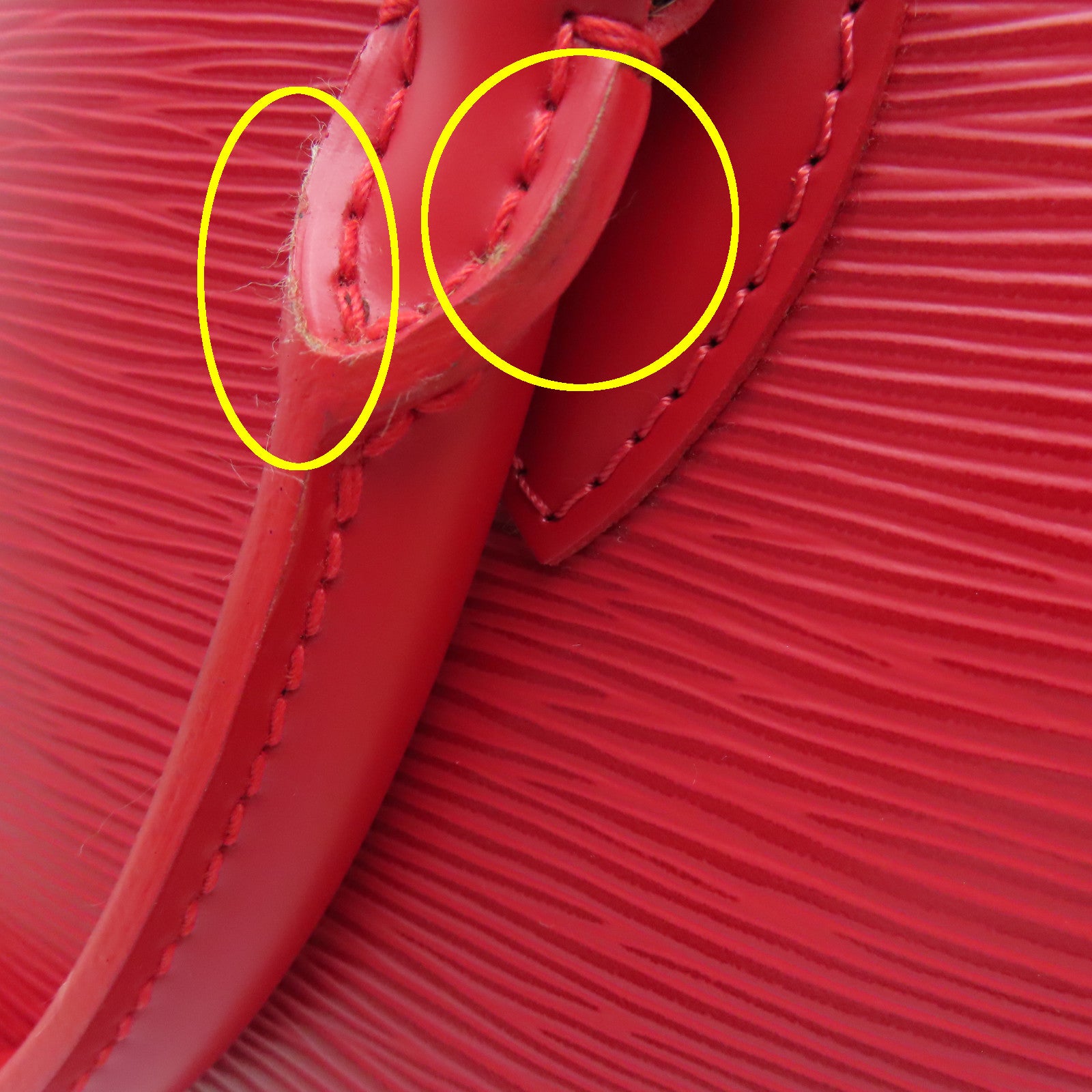 LOUIS VUITTON 【激減優惠】Epi Lockit Vertical銀扣手挽袋紅色