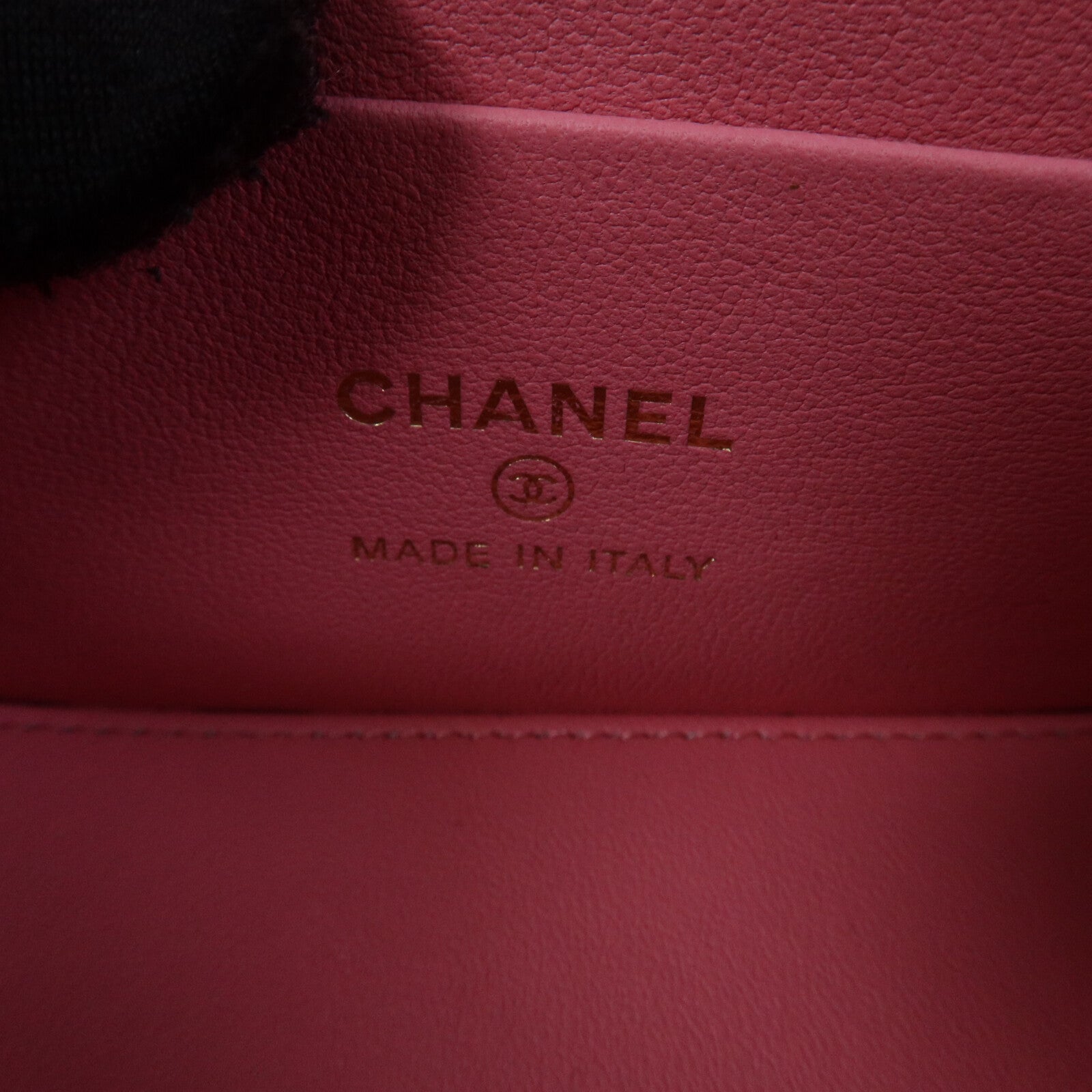 CHANEL 羊皮皮革Vanity Case With Top Handle金扣鏈帶肩背袋