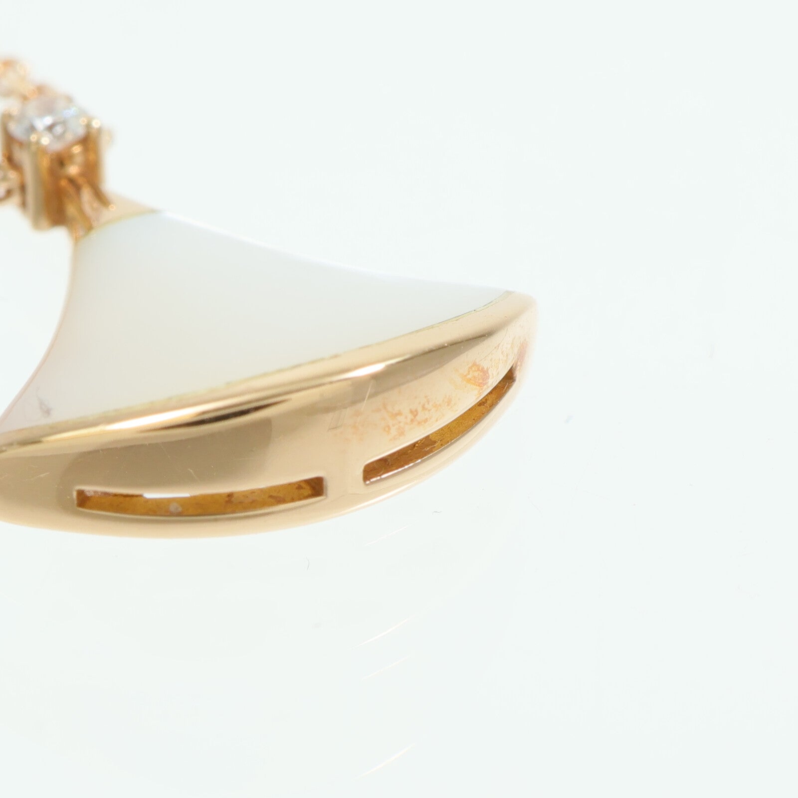 BVLGARI 18K玫瑰金Divas Dream Necklace珍珠母貝/鑽石項鍊
