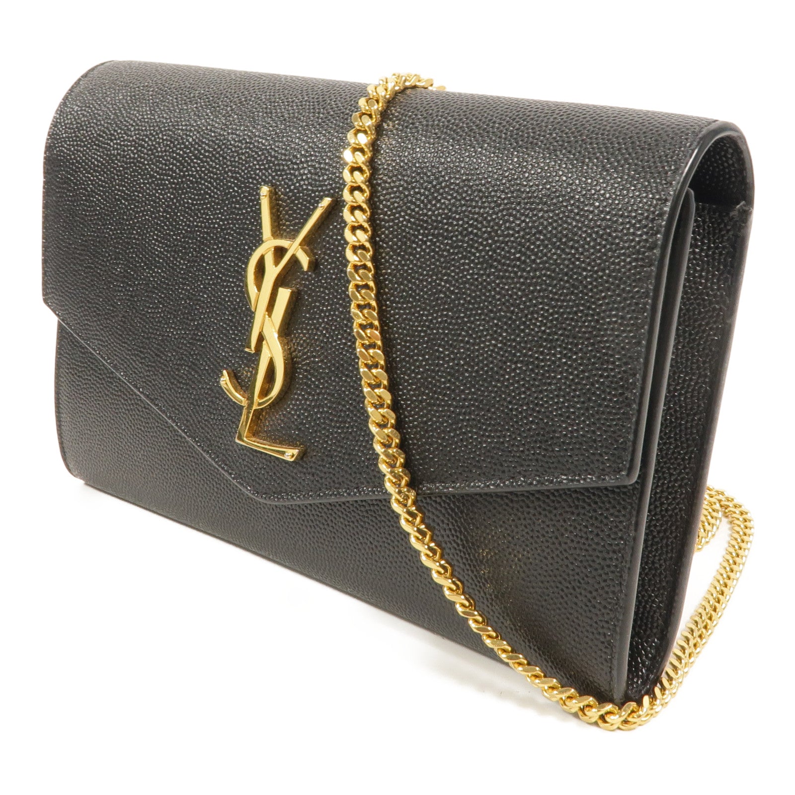 SAINT LAURENT 牛皮皮革Uptown Chain Wallet鏈帶肩背袋