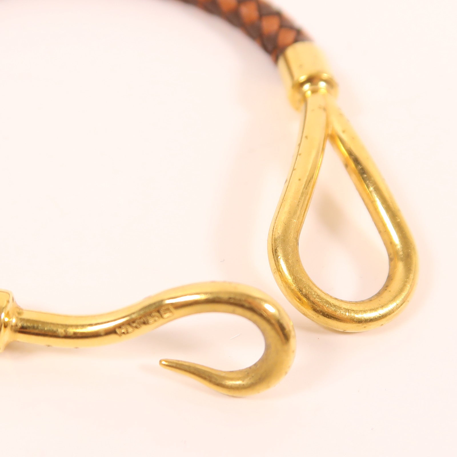 HERMES Epsom皮革Jumbo Bracelet金扣手鏈