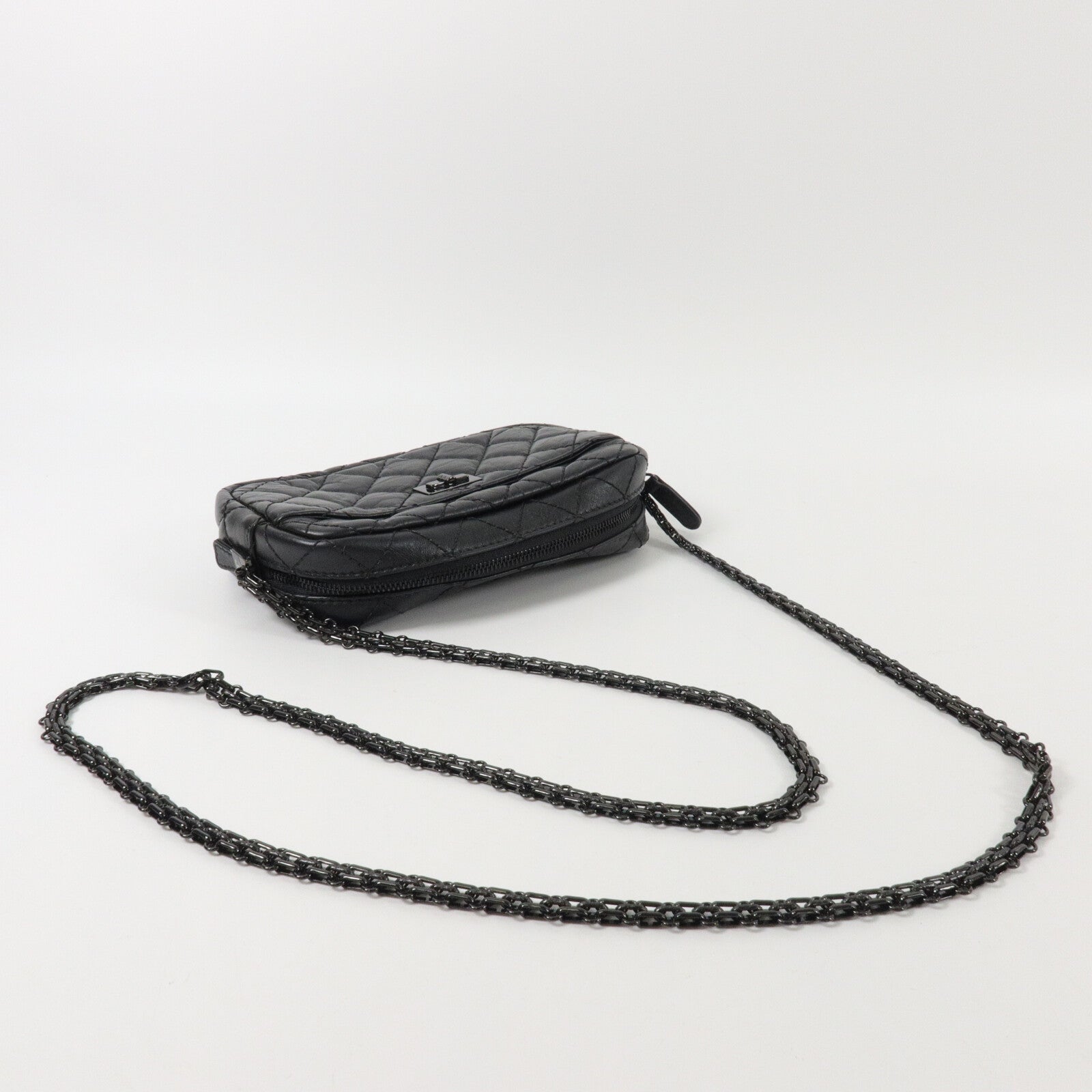 CHANEL 羊皮皮革2.55 Camera Bag鏈帶肩背袋