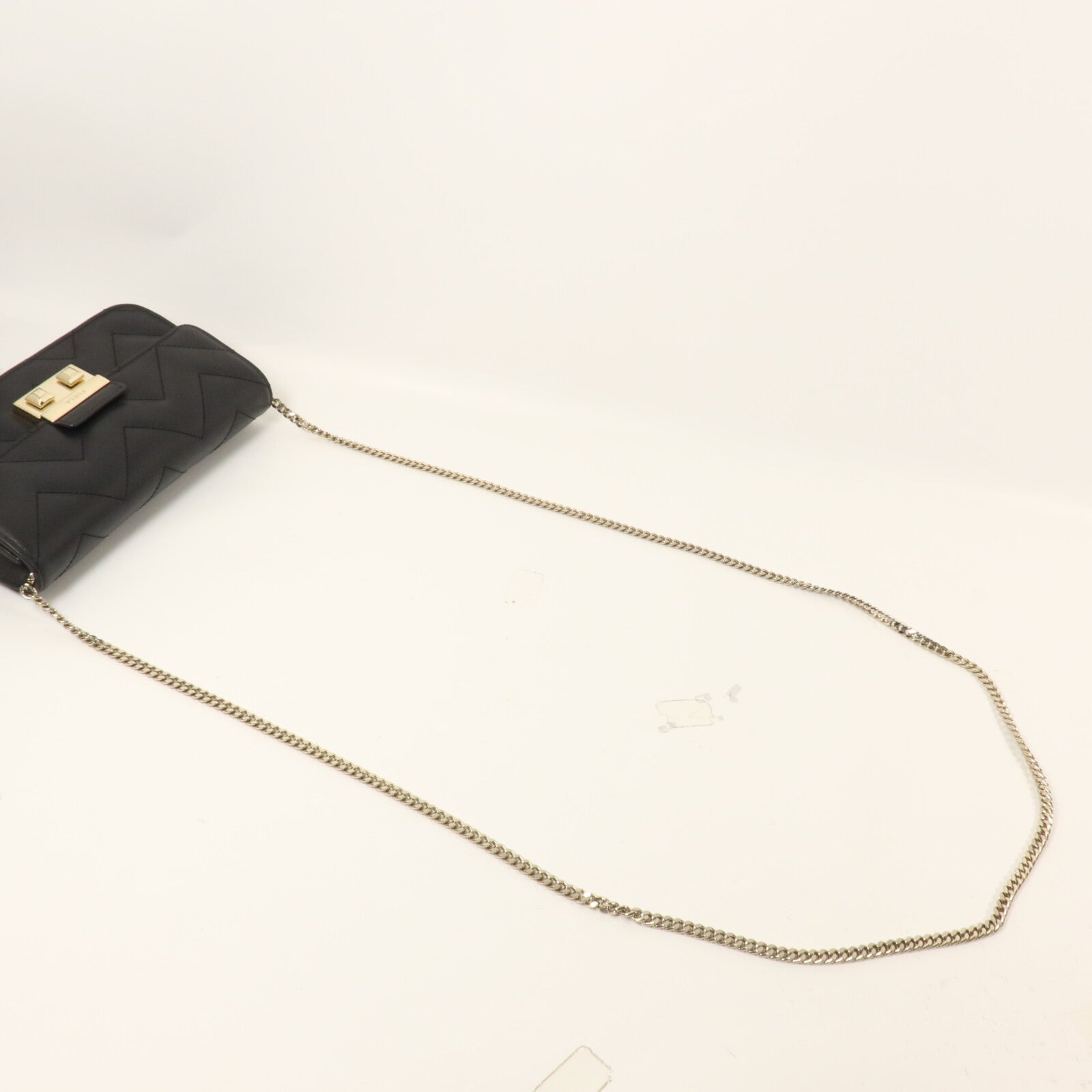 Furla 牛皮皮革Chain Shoulder鏈帶肩背袋