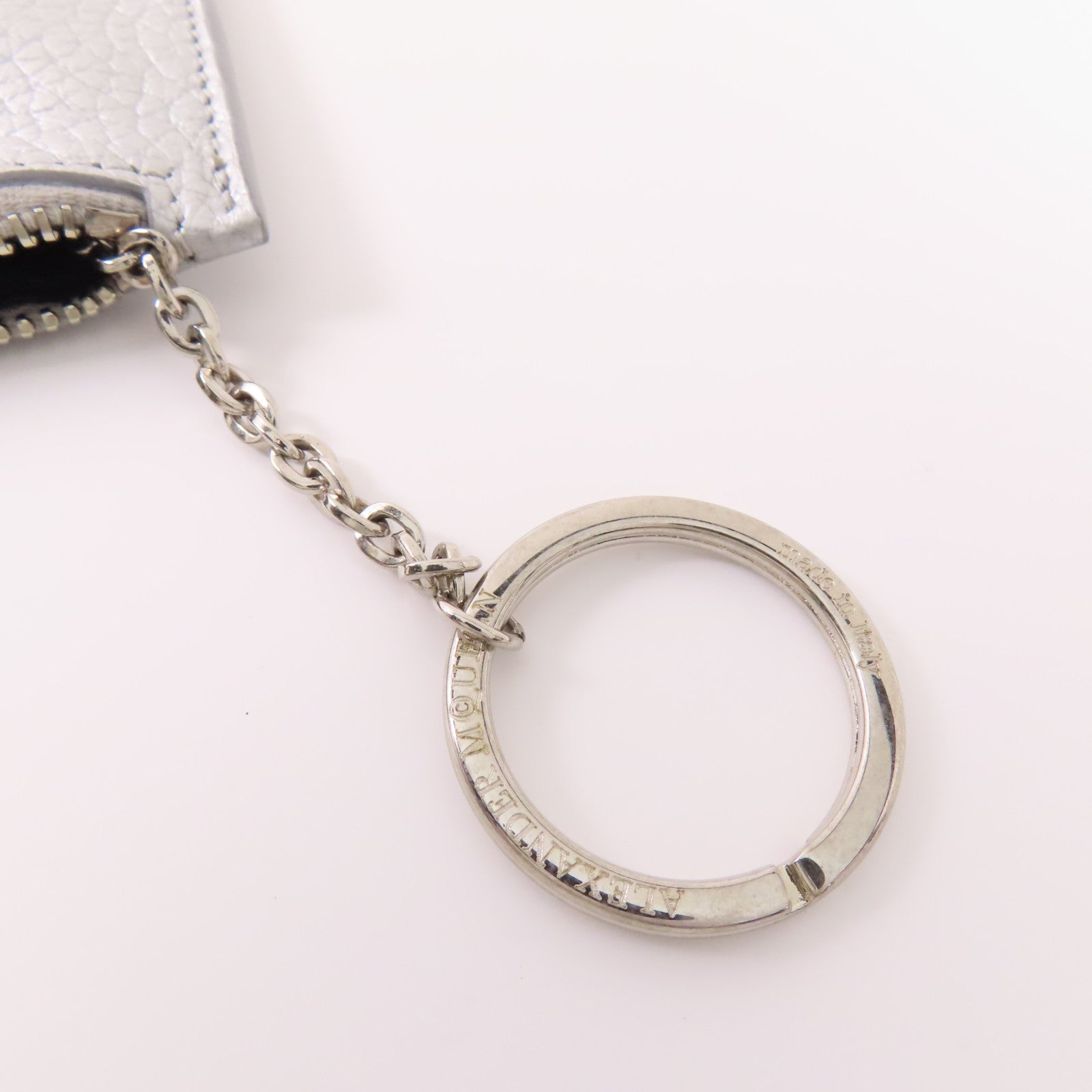 SELECTION 皮革Alexander Mcqueen Coin Case銀扣零錢包