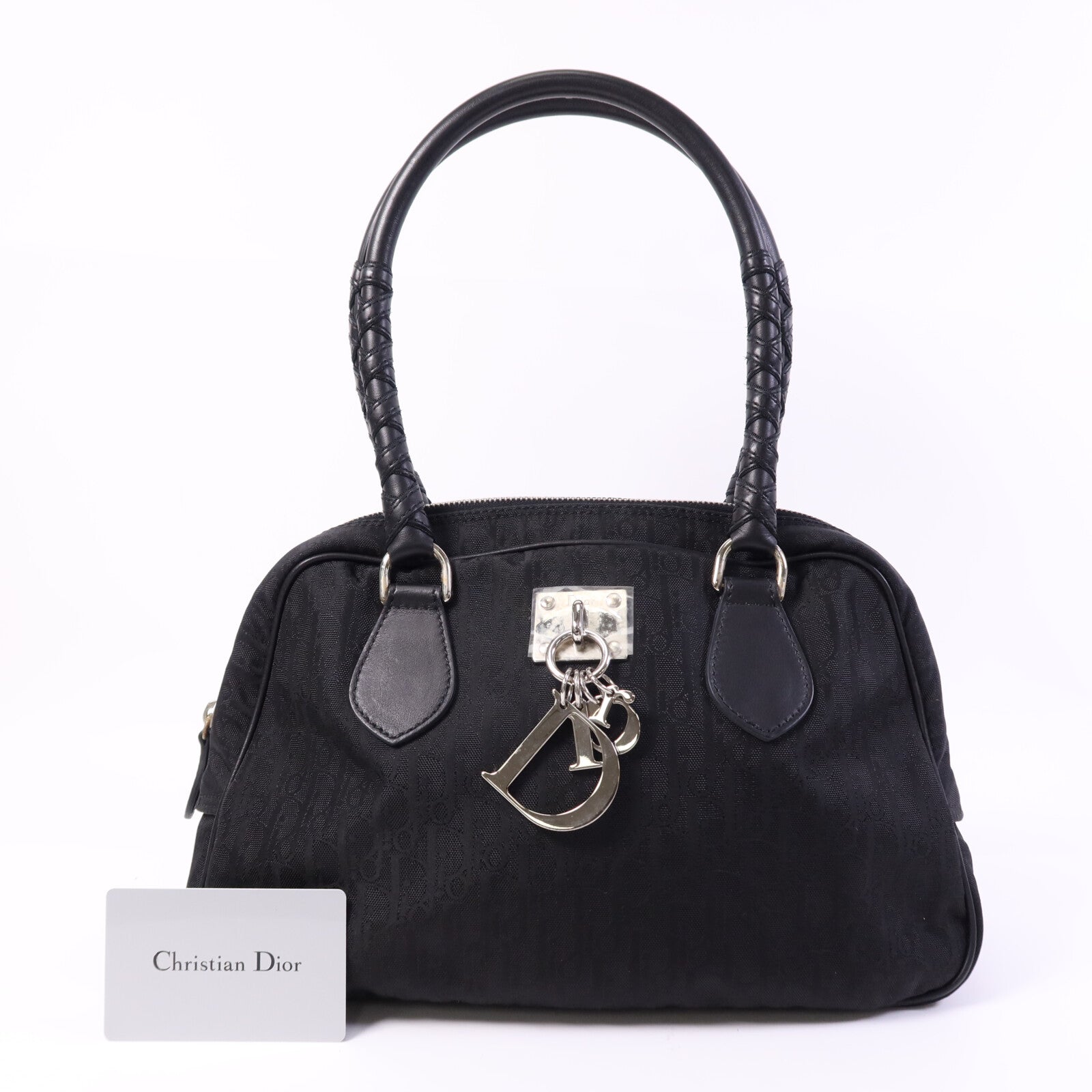 Dior 帆布Tote Bag銀扣手挽袋