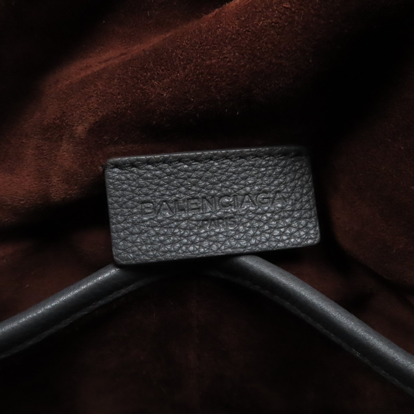 BALENCIAGA 【激減優惠】牛皮皮革2 Way Shoulder銀扣手挽肩背兩用袋灰色